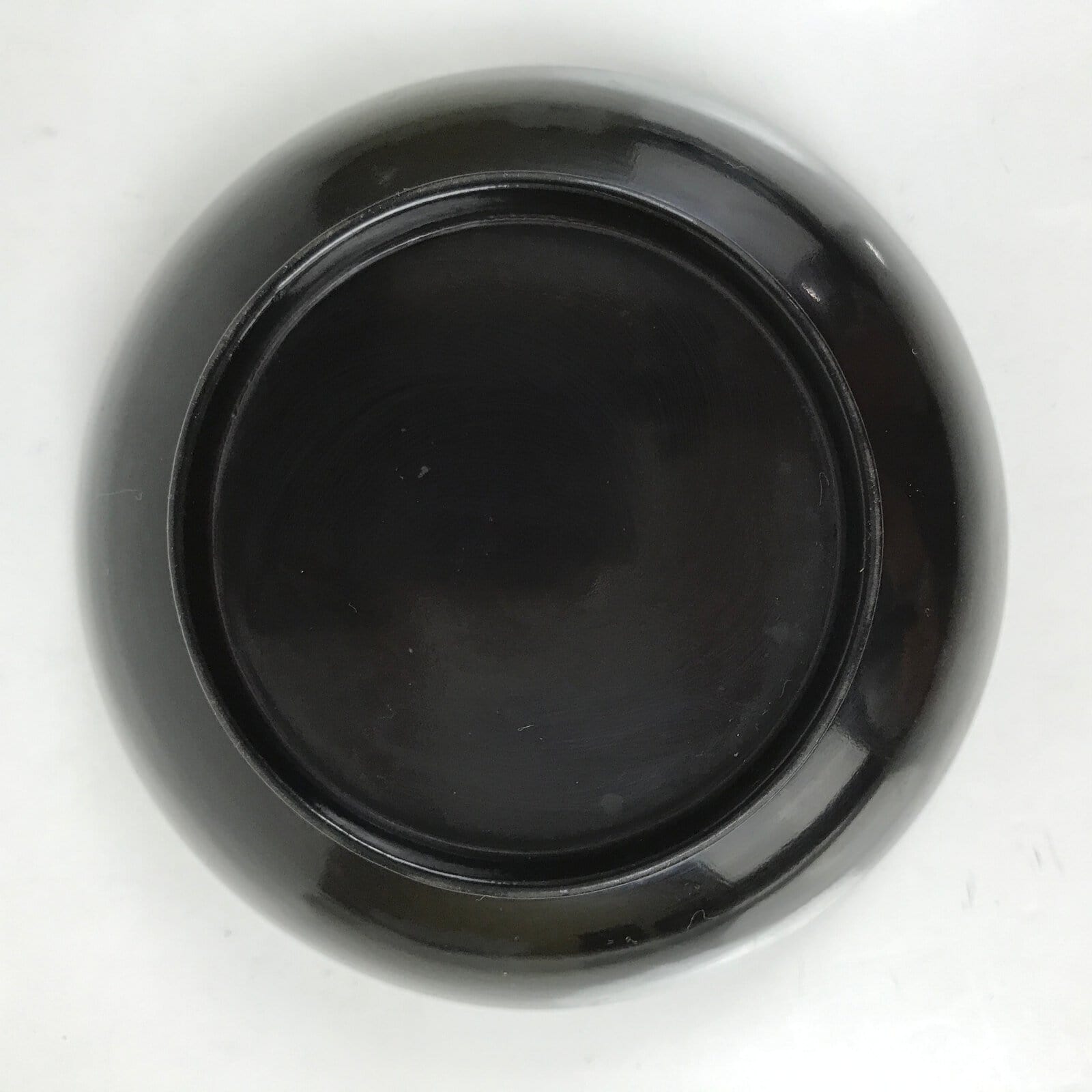 Japanese Lacquered Wooden Small Plate Mamezara Vtg Dish Round Black Red L401