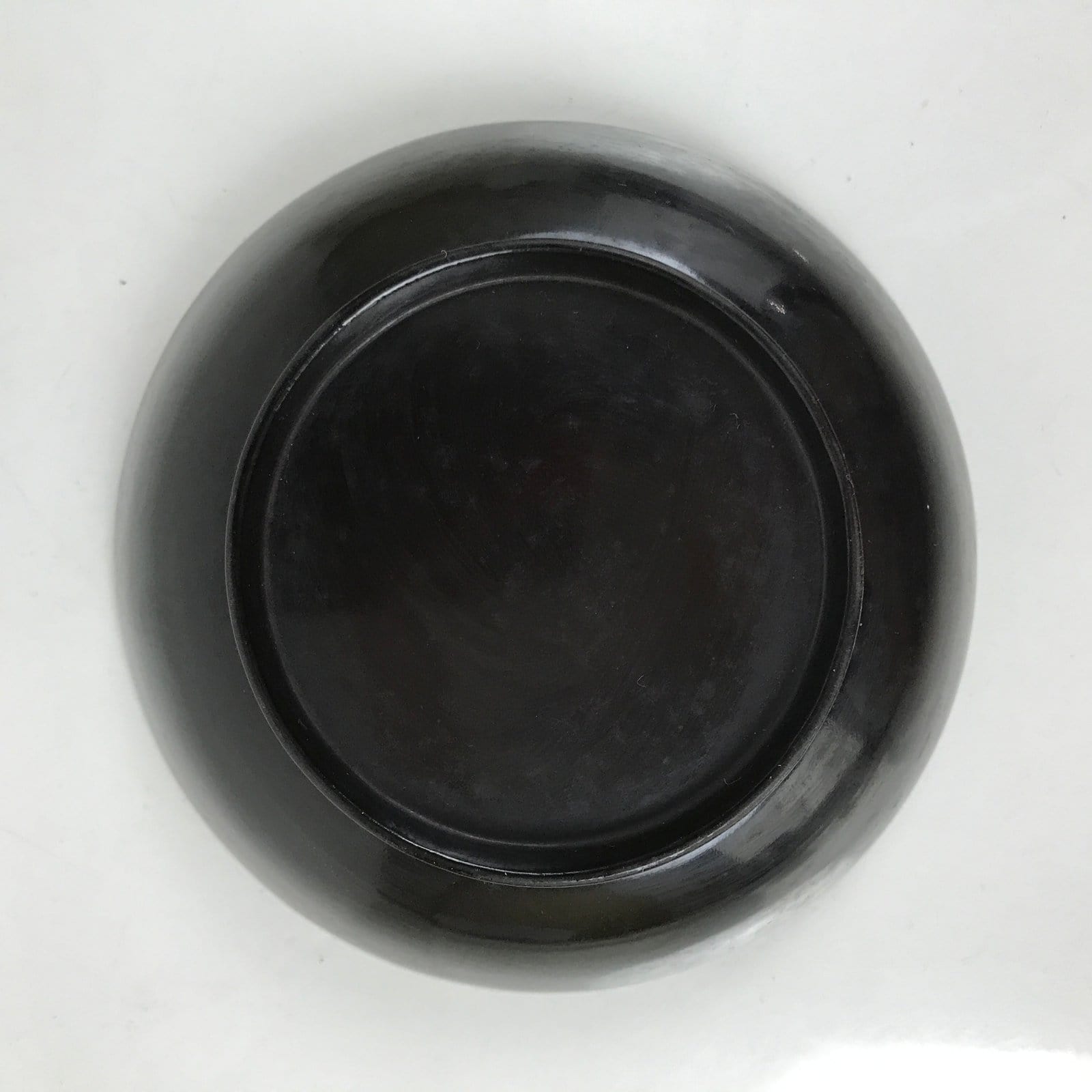 Japanese Lacquered Wooden Small Plate Mamezara Vtg Dish Round Black Red L408