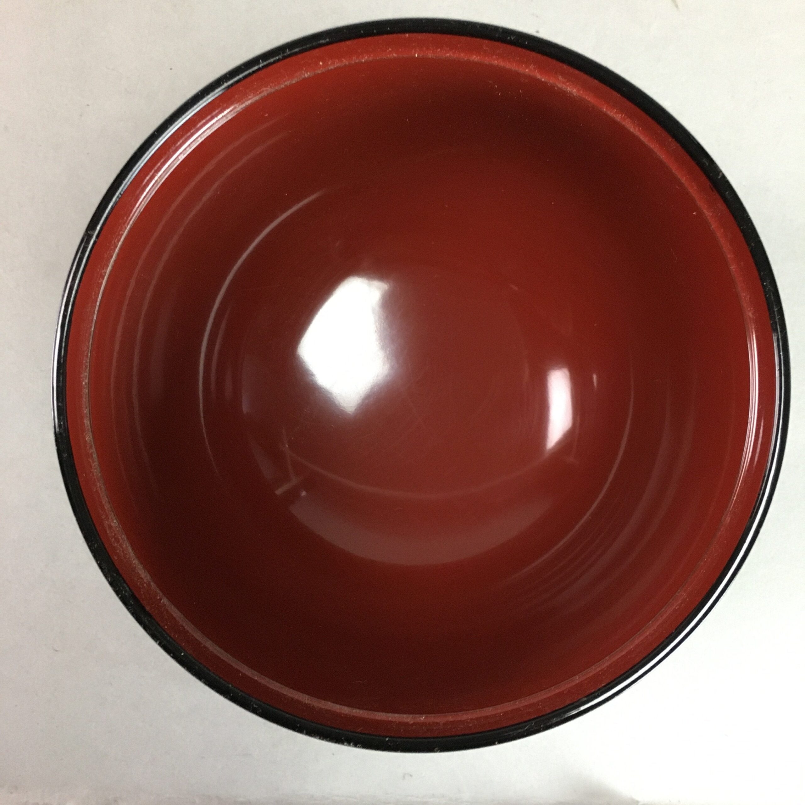 Japanese Lacquer ware Bowl Replica Vtg Black Gold Makie Owan Soup Rice UR296