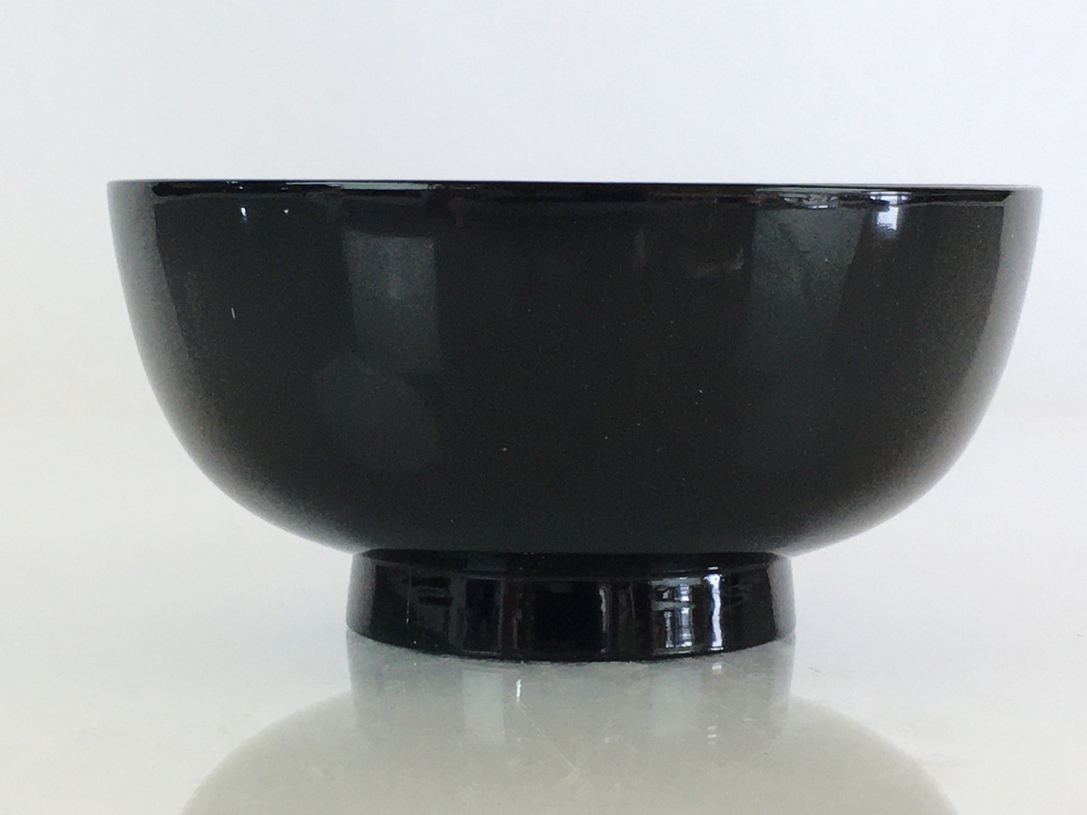 Japanese Lacquerware Bowl Vtg Urushi Black Red Owan Soup Rice QT151