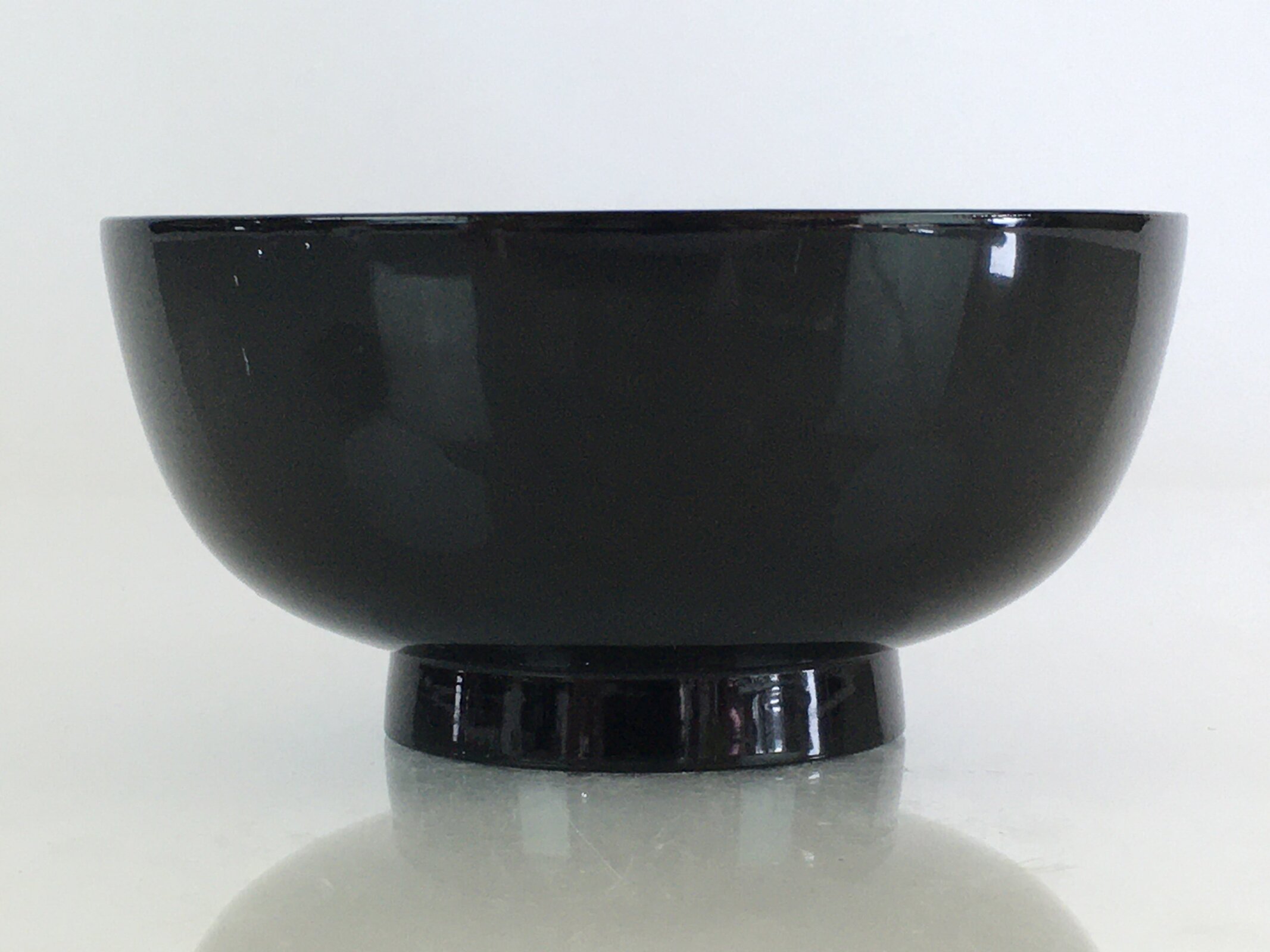 Japanese Lacquerware Bowl Vtg Urushi Black Red Owan Soup Rice QT151