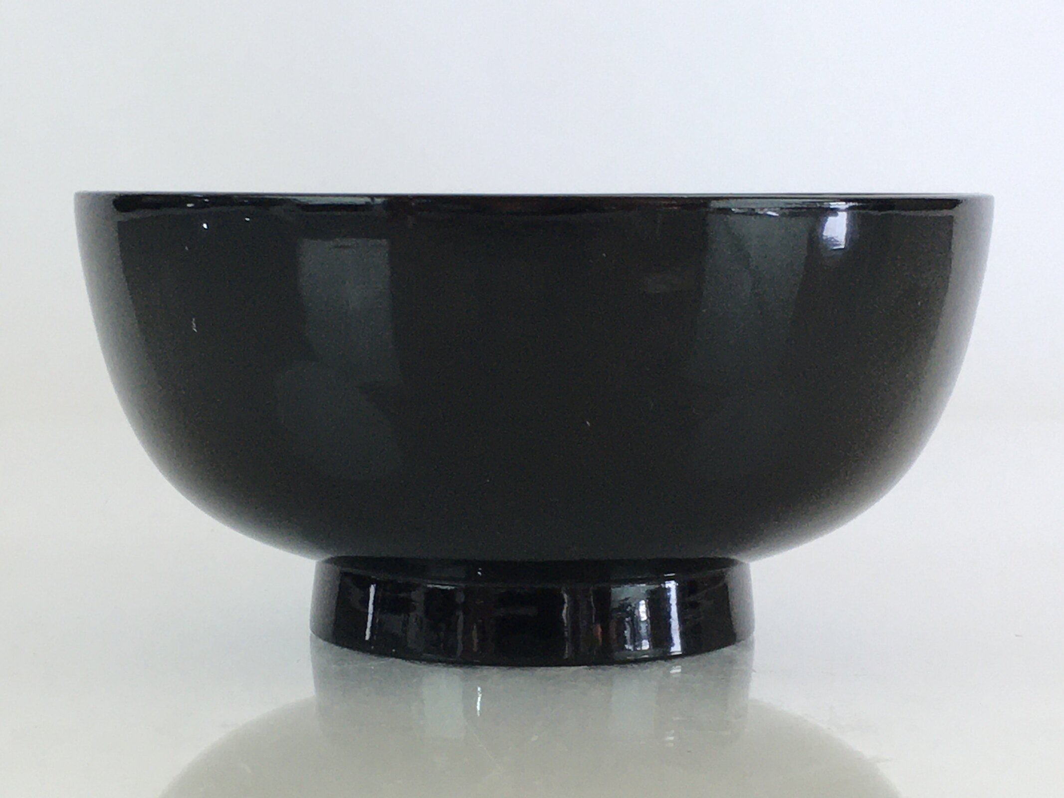 Japanese Lacquerware Bowl Vtg Urushi Black Red Owan Soup Rice QT151