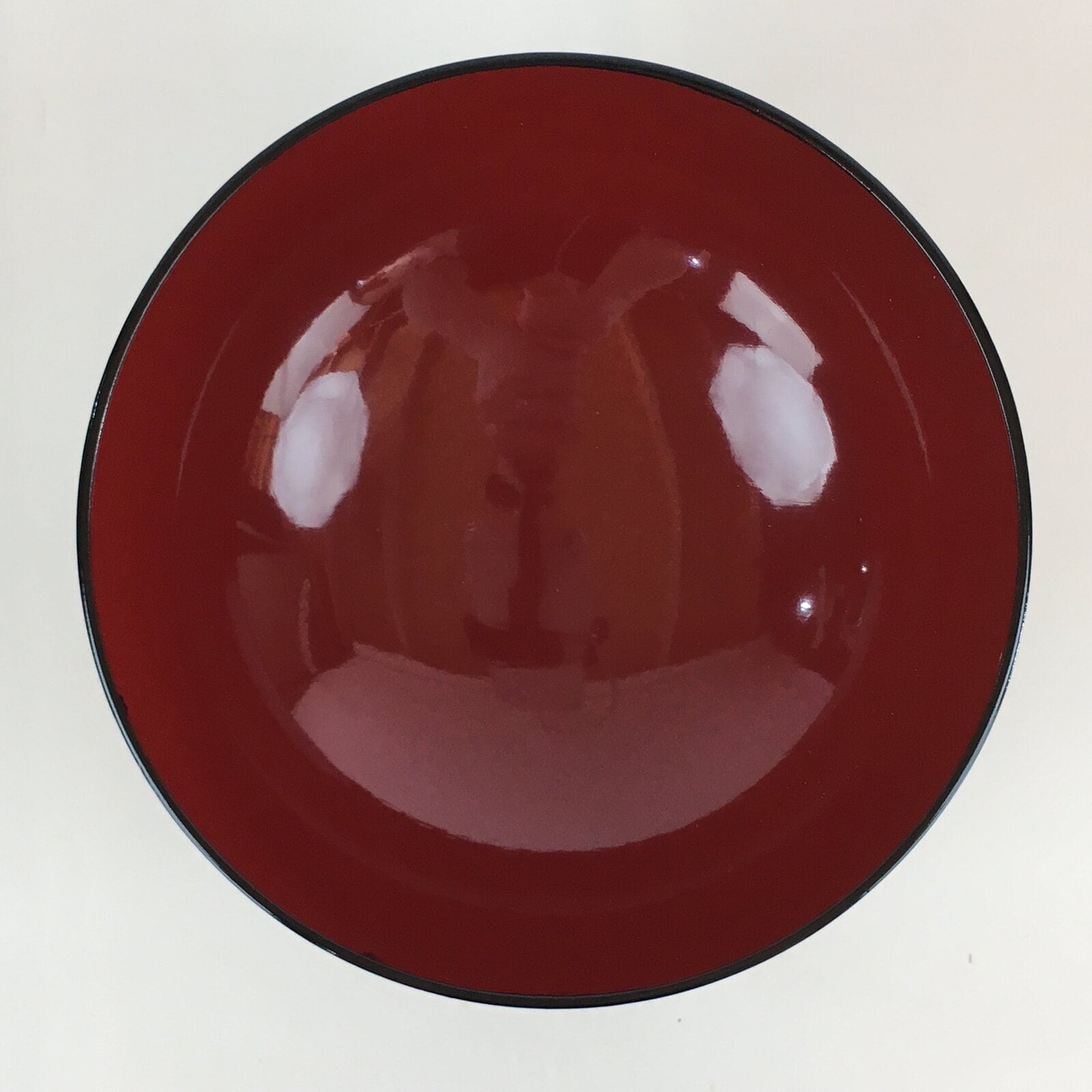 Japanese Lacquerware Bowl Vtg Urushi Black Red Owan Soup Rice QT151