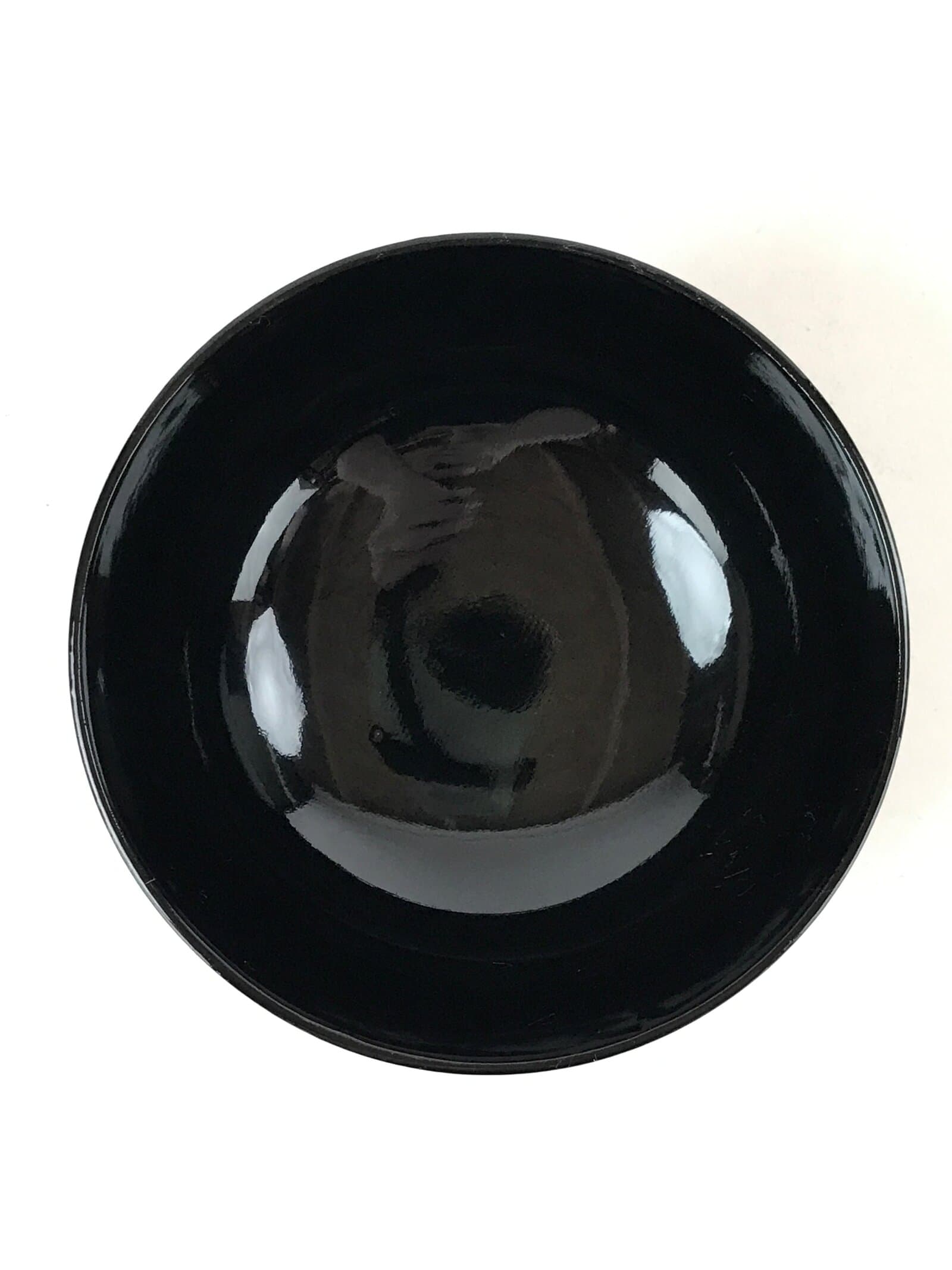 Japanese Lacquerware Lidded Bowl Nimonowan Vtg Black Orange Rice Soup LB79