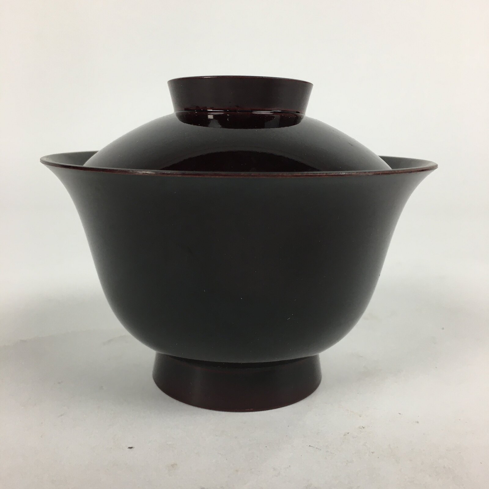 Japanese Lacquerware Lidded Bowl Vtg Echizen-Nuri Owan Soup Bowl UR628