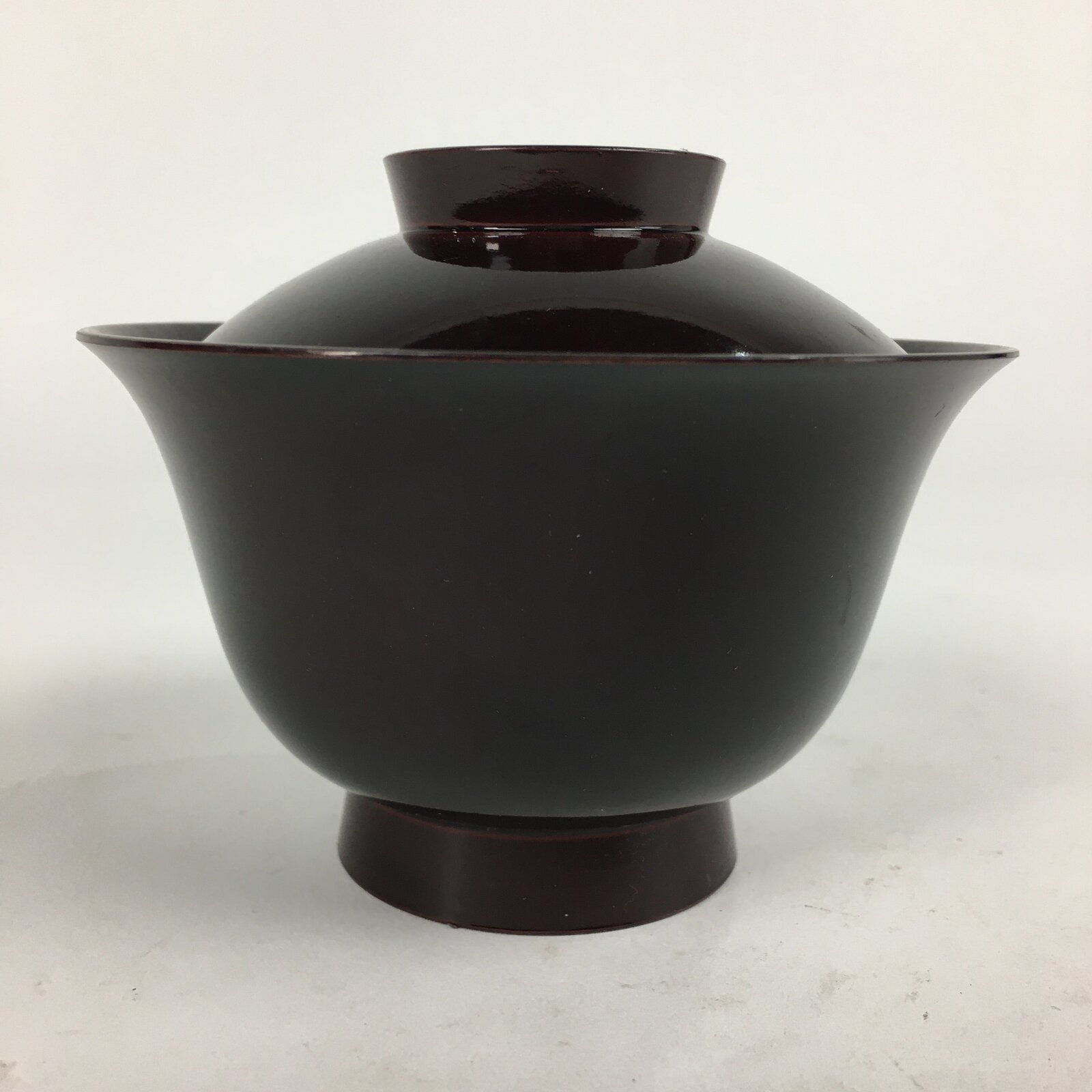 Japanese Lacquerware Lidded Bowl Vtg Echizen-Nuri Owan Soup Bowl UR628