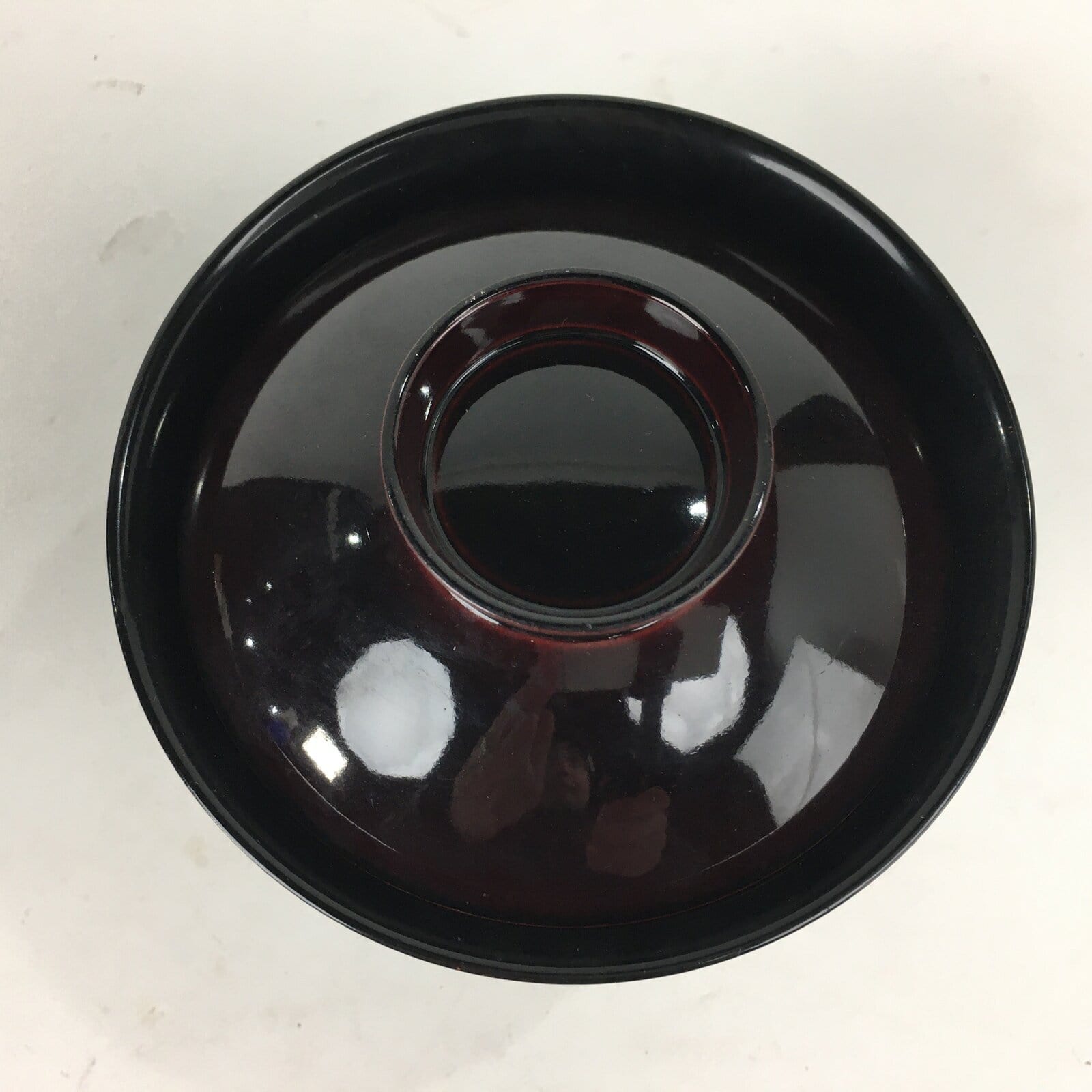 Japanese Lacquerware Lidded Bowl Vtg Echizen-Nuri Owan Soup Bowl UR629