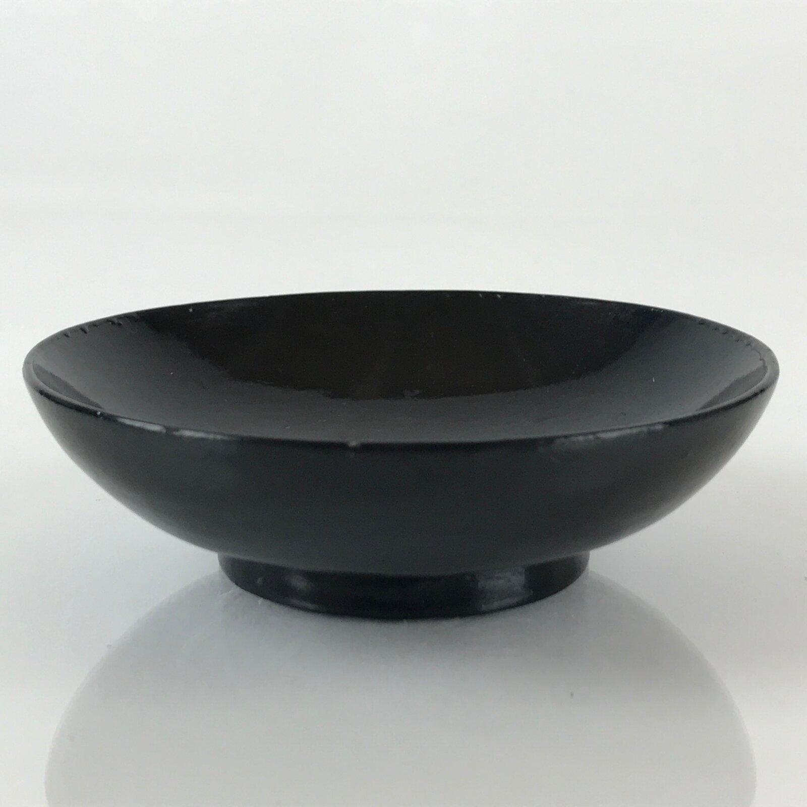 Japanese Lacquerware Small Bowl Vtg Urushi Black Kobachi LB61