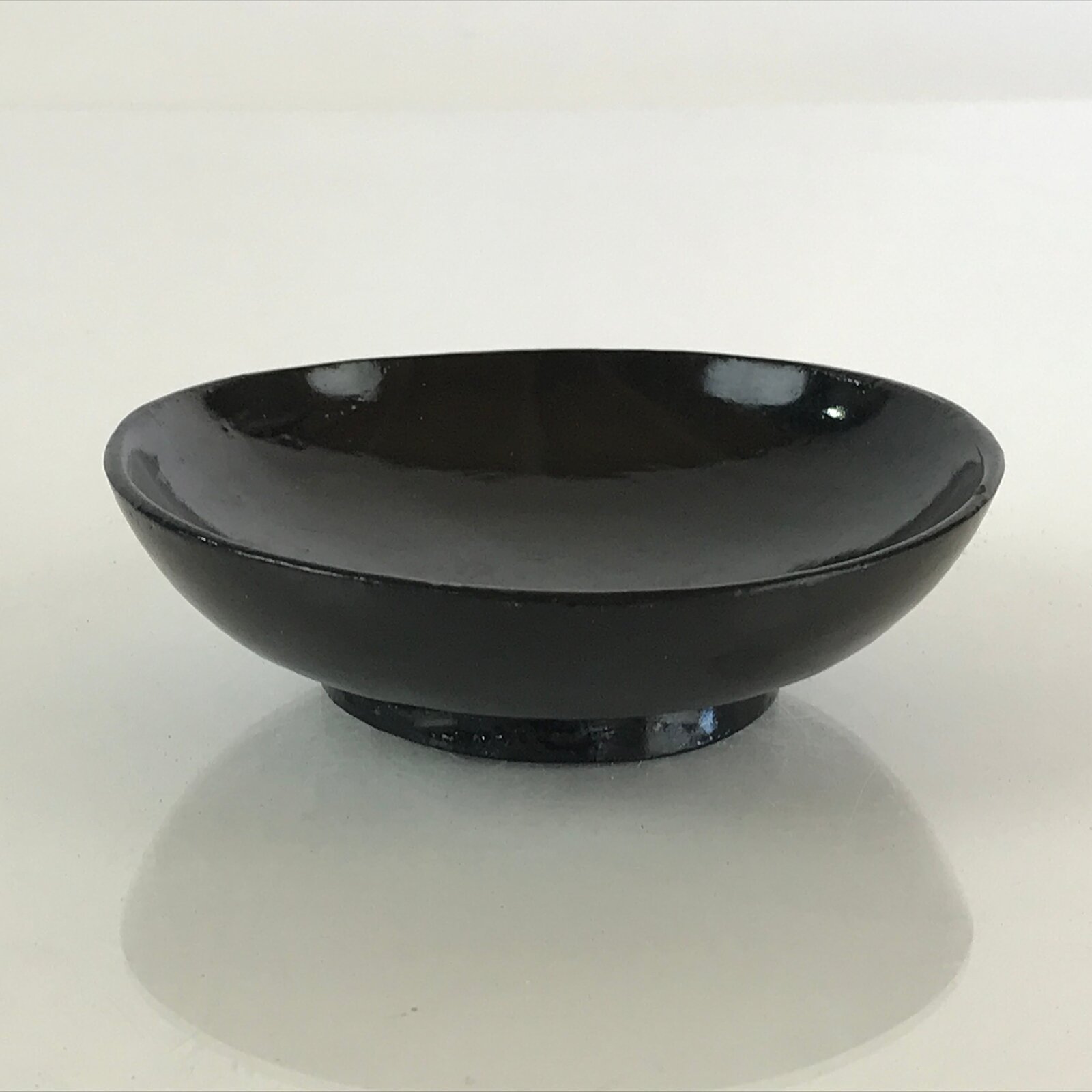 Japanese Lacquerware Small Bowl Vtg Urushi Black Kobachi LB62