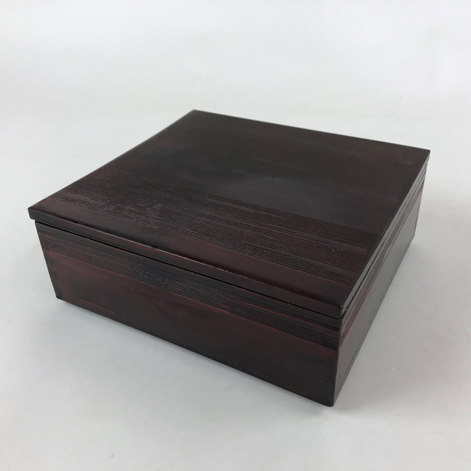 Japanese Lacquerware Wooden Bento Box Vtg Lid Kashiki Kashiwan Tea Ceremony L28