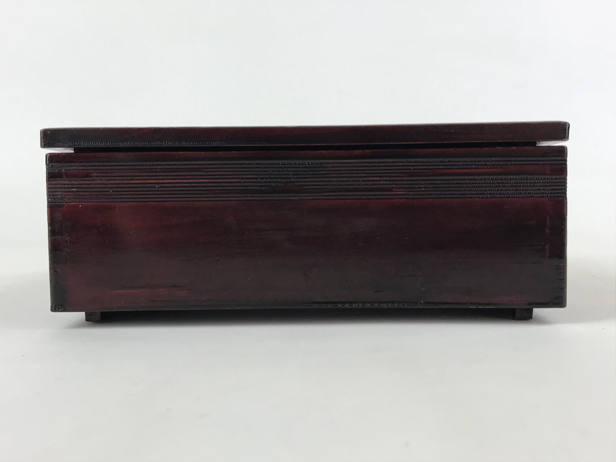 Japanese Lacquerware Wooden Bento Box Vtg Lid Kashiki Kashiwan Tea Ceremony L28