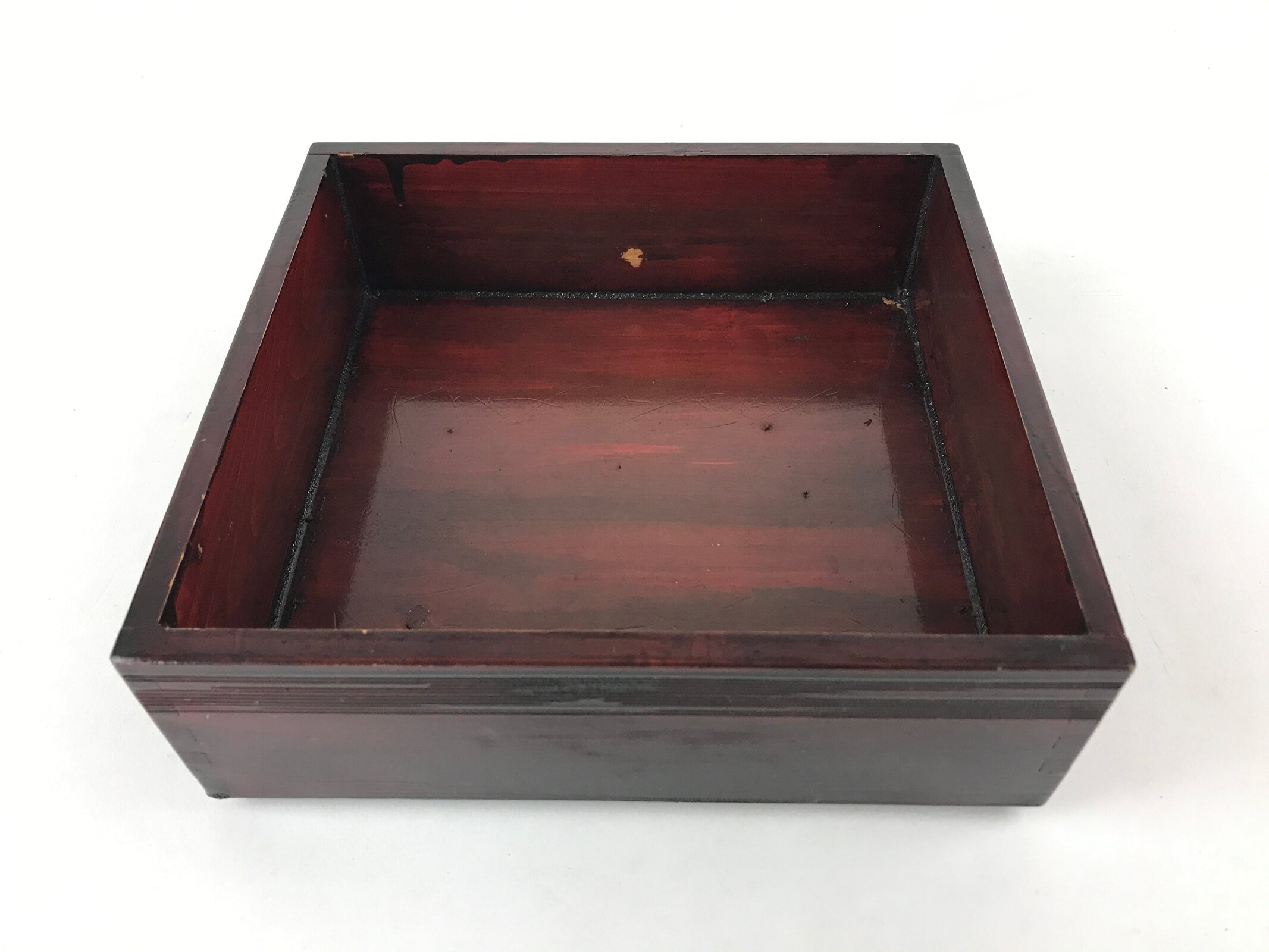 Japanese Lacquerware Wooden Bento Box Vtg Lid Kashiki Kashiwan Tea Ceremony L28