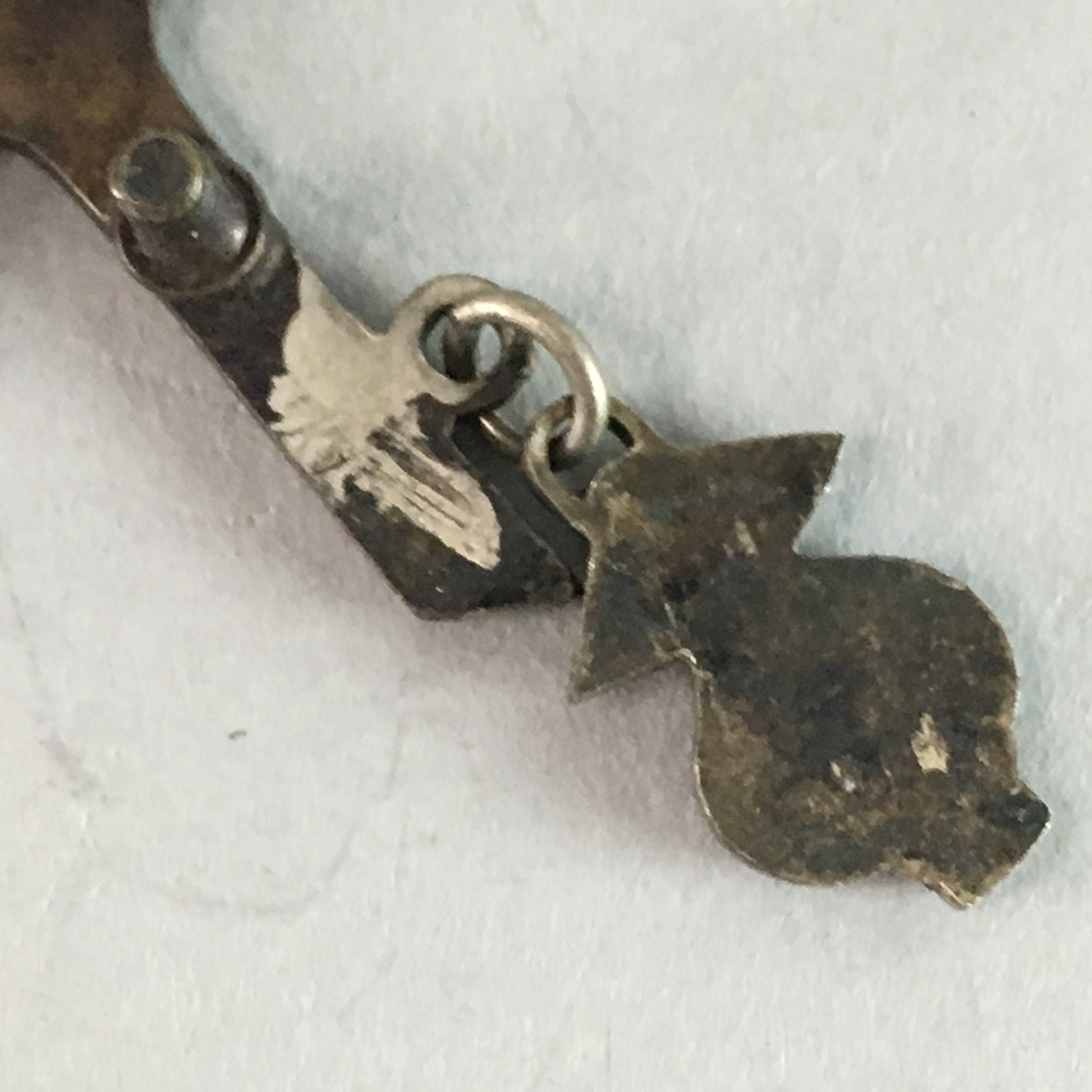 Japanese Lapel Pin Vtg Badge Metal Brooch Accessory Pickaxe Lamp J710