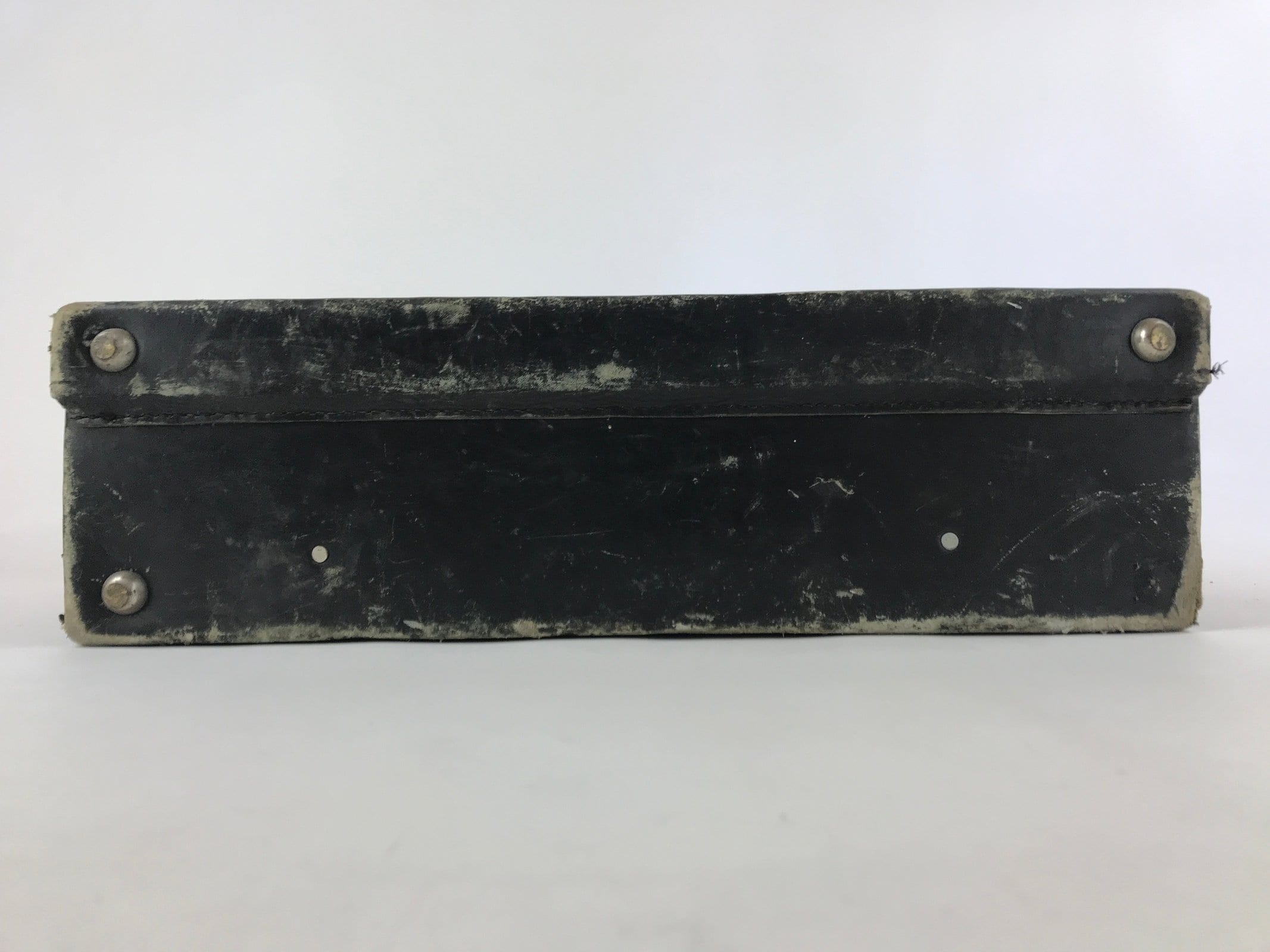 Japanese Leather Salesman Sample Case Tsukihime Cider Vtg Suitcase Black JK586