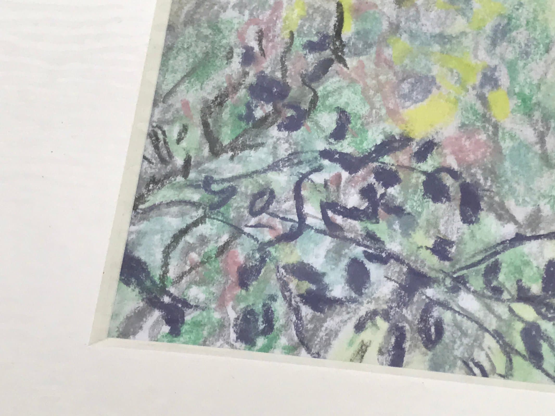 Japanese Lush Nature Landscape Pastel Drawing Art Signed Yoshihiro Hagino FL321