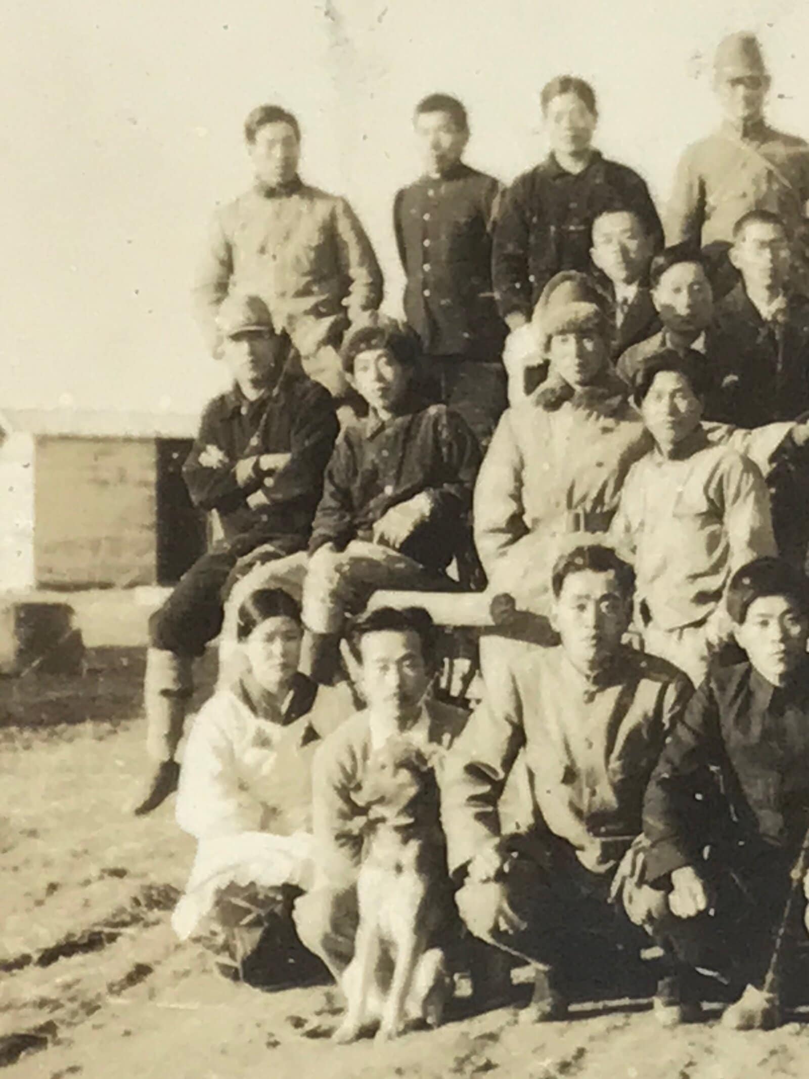 Japanese Manchuria China Farming Group Photograph Vtg Colony Sepia Tone PH224