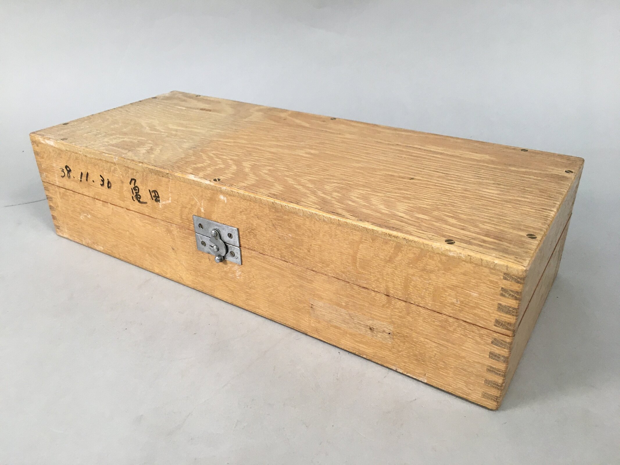 Japanese Medical Instrument Metal Tool Vtg Wooden Boxed PX529