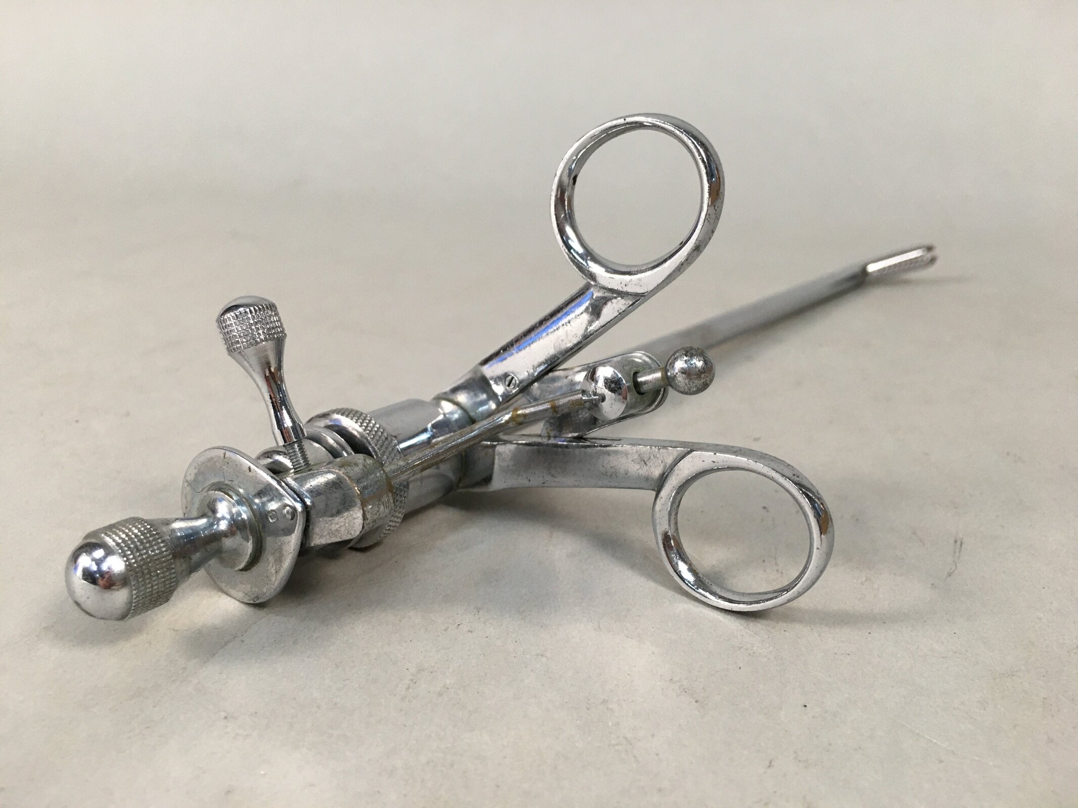 Japanese Medical Instrument Metal Tool Vtg Wooden Boxed PX529