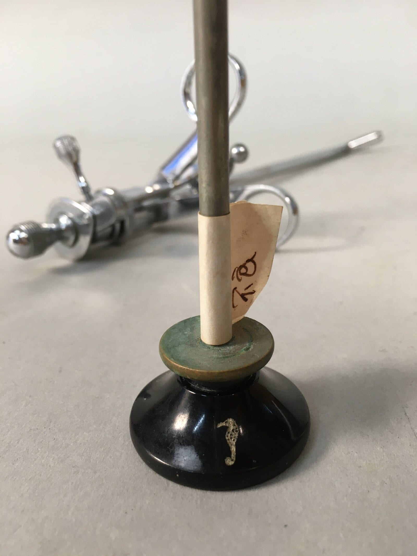 Japanese Medical Instrument Metal Tool Vtg Wooden Boxed PX529