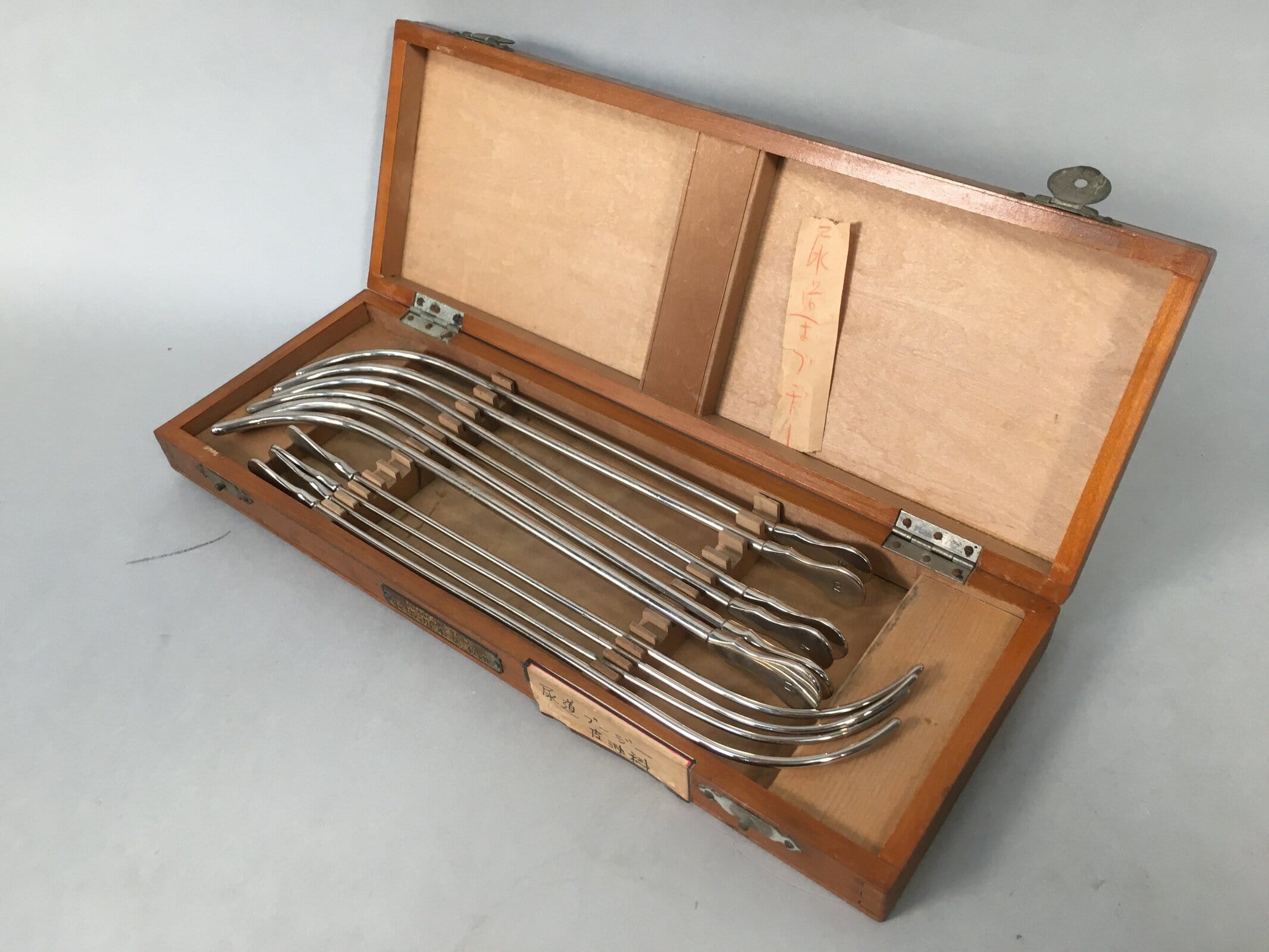 Japanese Medical Instrument Metal Urethral Bougie Set Vtg Boxed PX527
