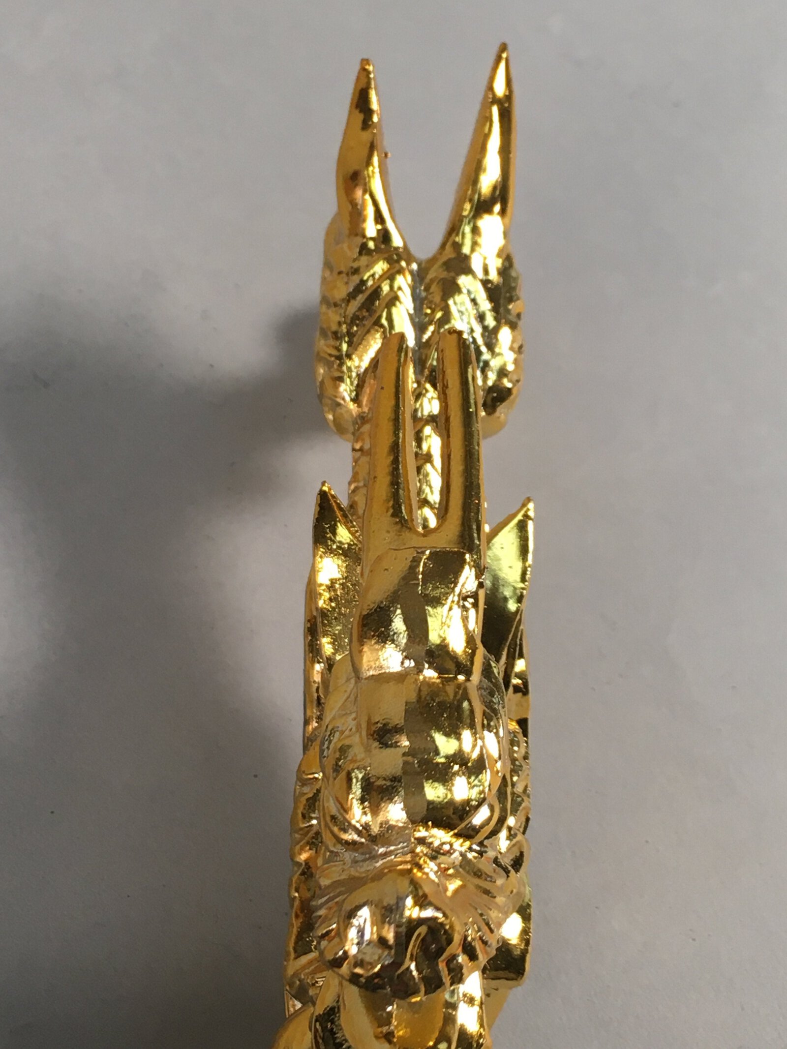 Japanese Metal Dragon Ornament Vtg Gold Figurine Display JK118