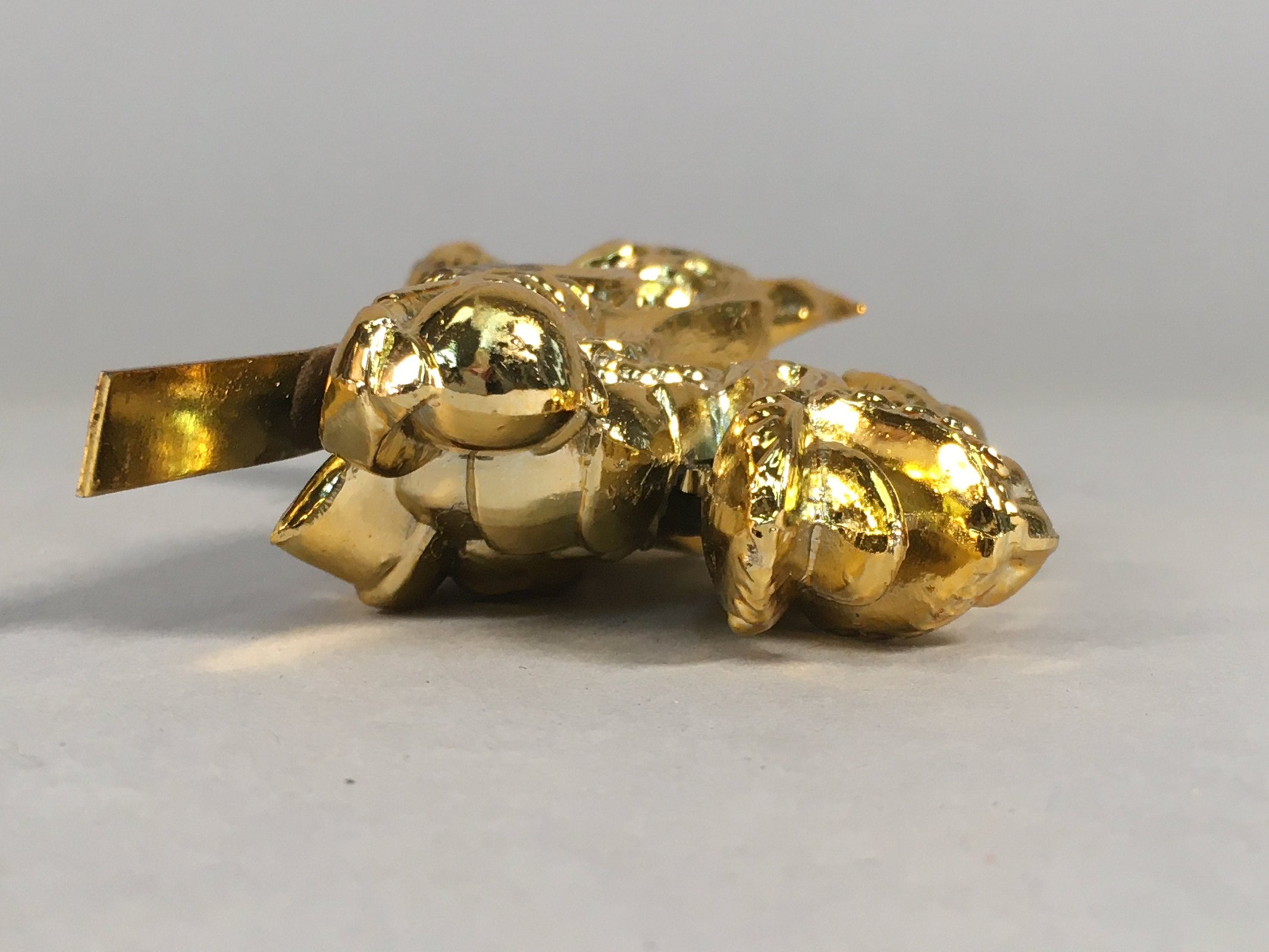 Japanese Metal Dragon Ornament Vtg Gold Figurine Display JK118