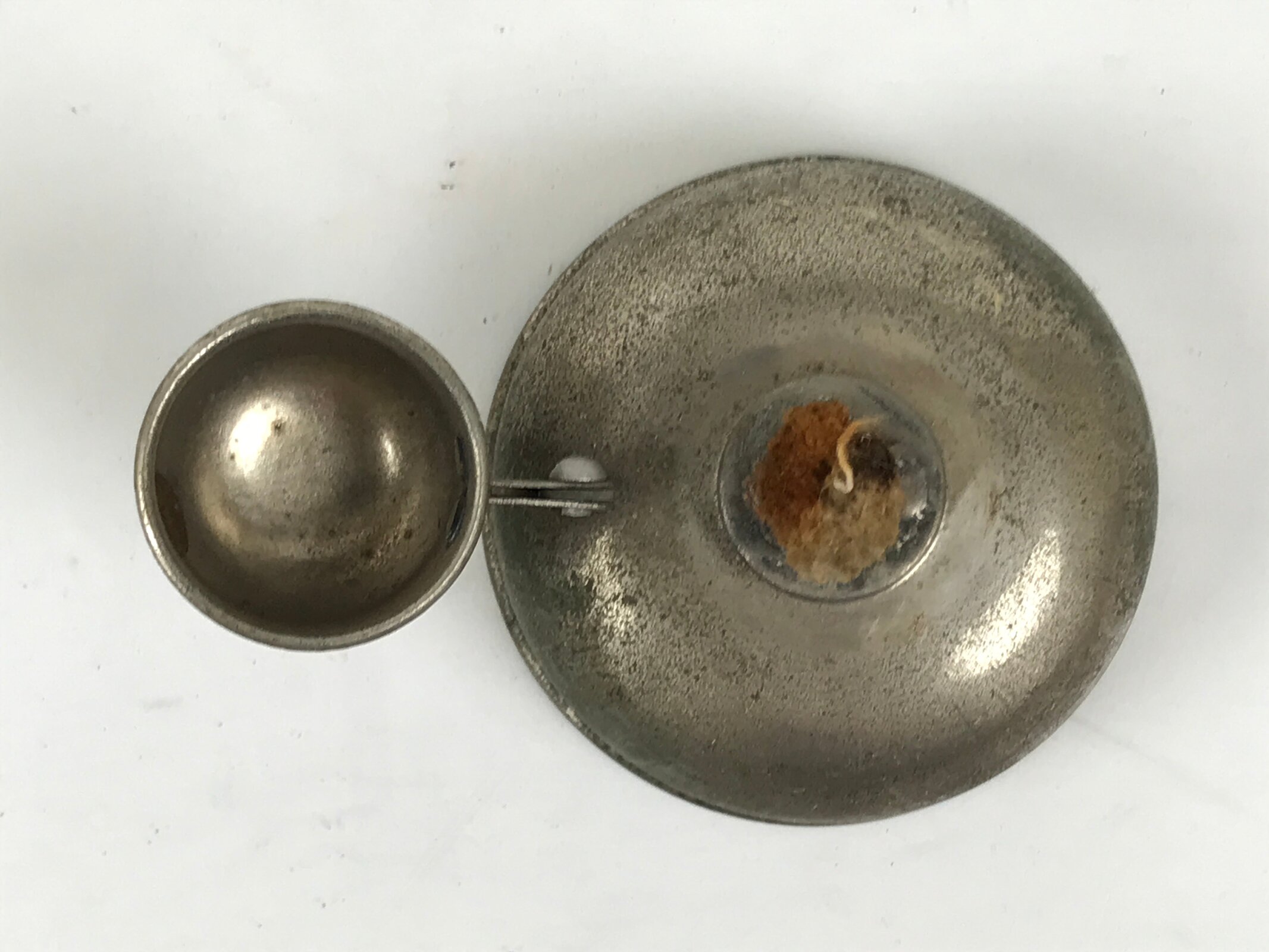 Japanese Metal Kerosene Wick Burner Lamp Vtg Military Science Equipment JK914