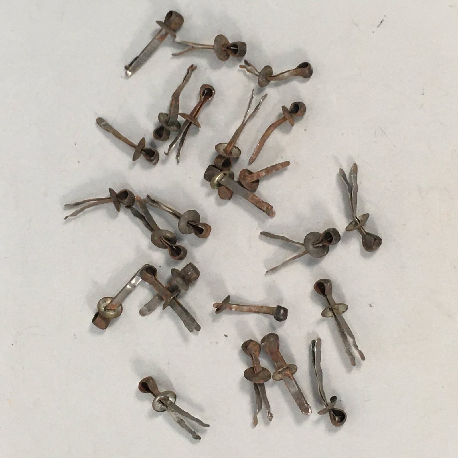 Japanese Metal Parts Chest Tansu Vtg Iron Clasp Handle 24pc Set JK155