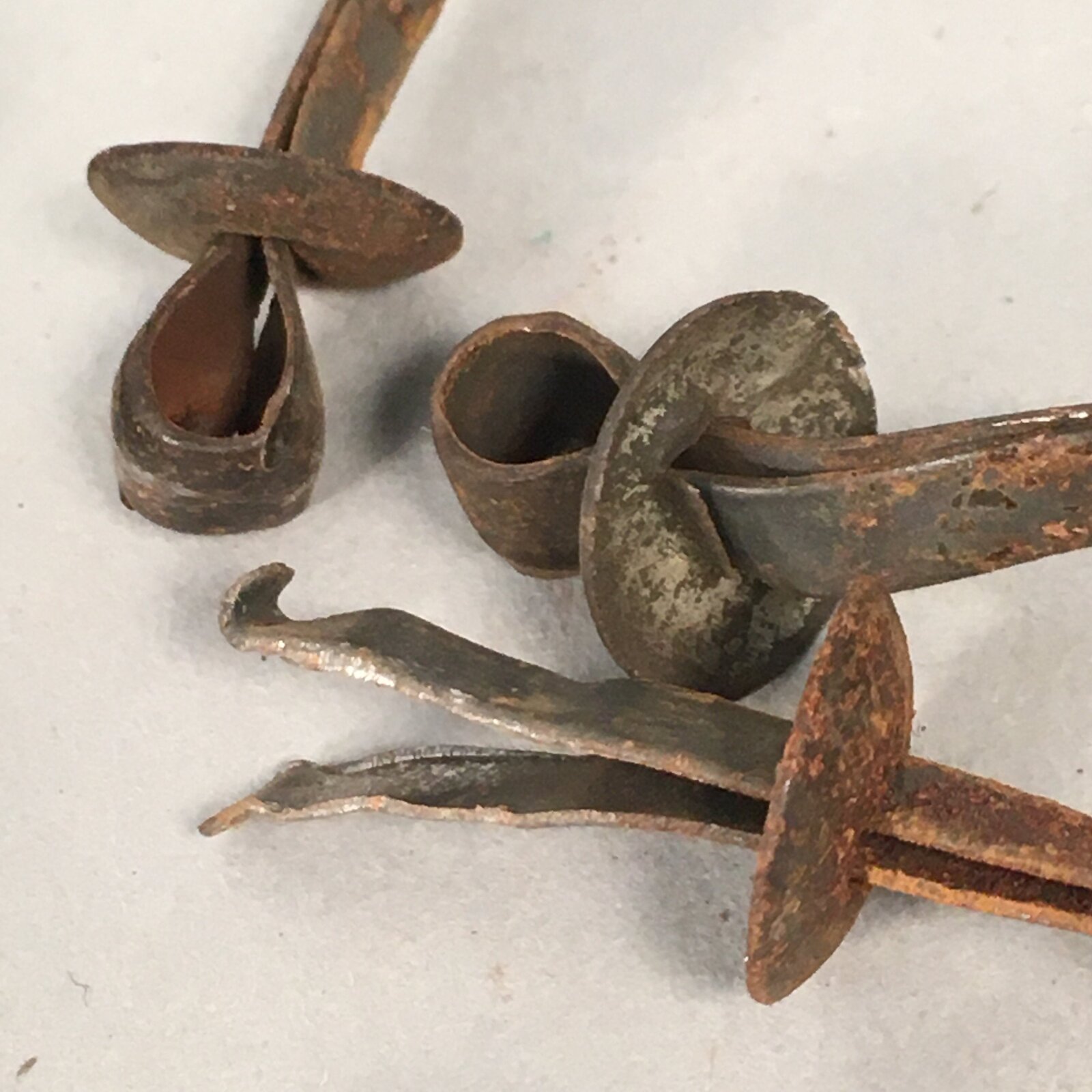 Japanese Metal Parts Chest Tansu Vtg Iron Clasp Handle 24pc Set JK155