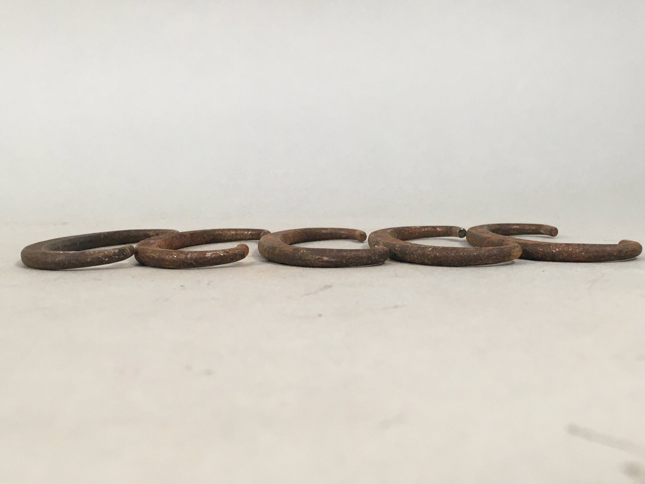 Japanese Metal Parts Chest Tansu Vtg Iron Handle 5pc Set Floral Relief JK151