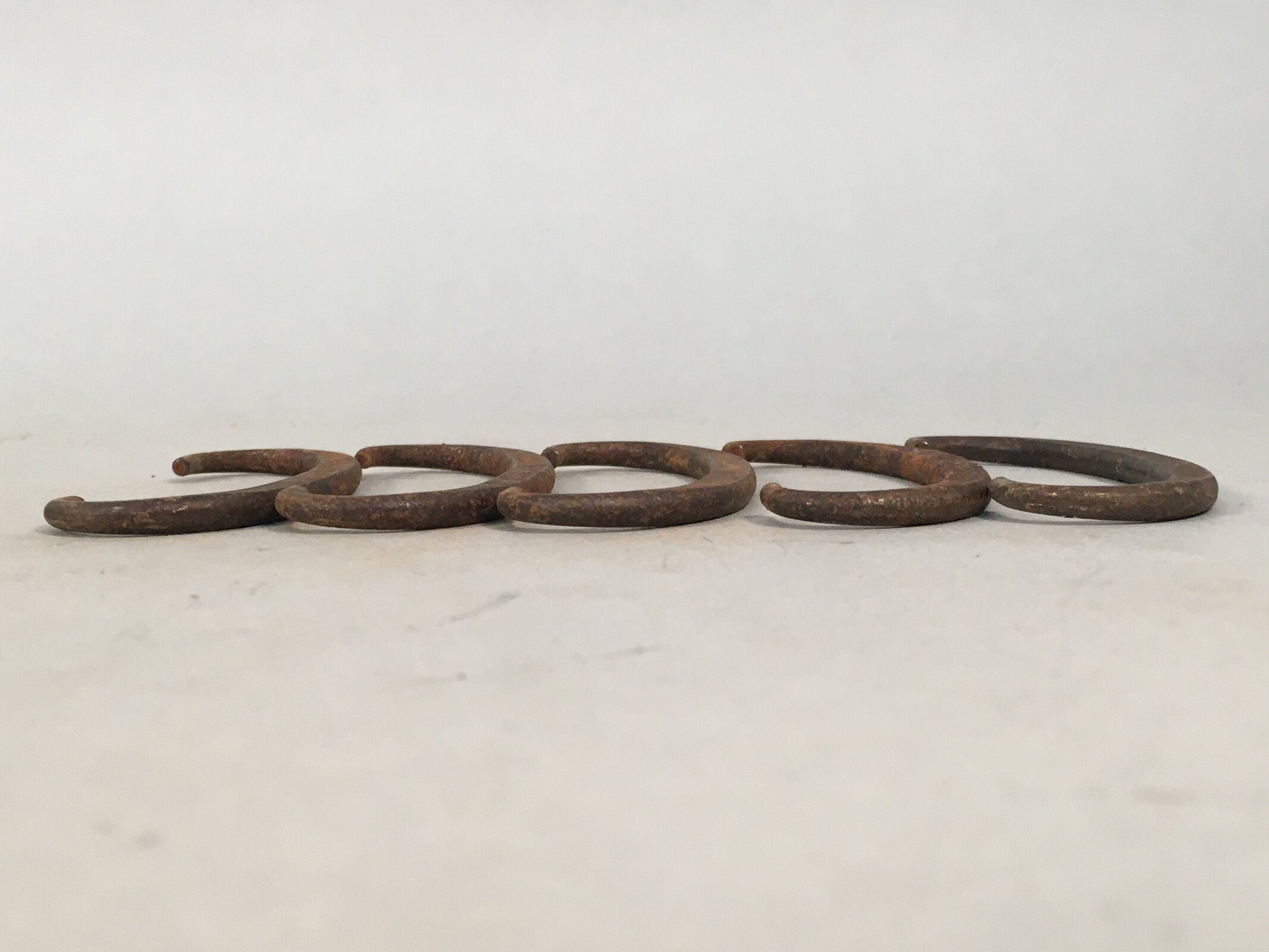 Japanese Metal Parts Chest Tansu Vtg Iron Handle 5pc Set Floral Relief JK151