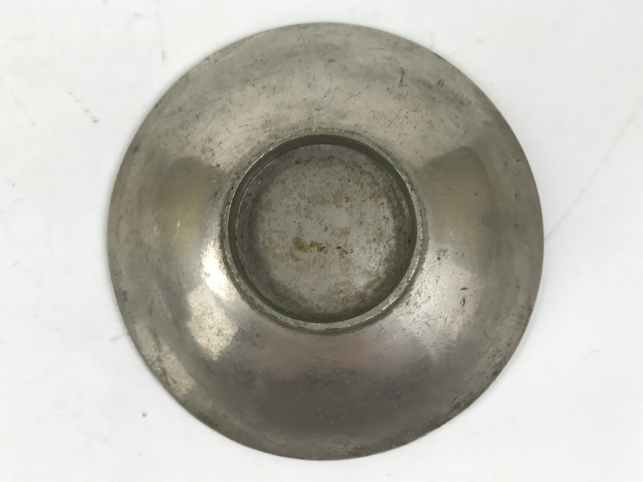 Japanese Metal Sake Cup Sakazuki Vtg Meiji Jingu Visit Commemorative Ochoko G281