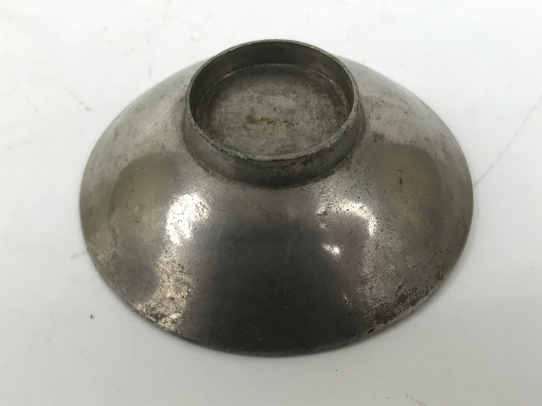 Japanese Metal Sake Cup Sakazuki Vtg Meiji Jingu Visit Commemorative Ochoko G281