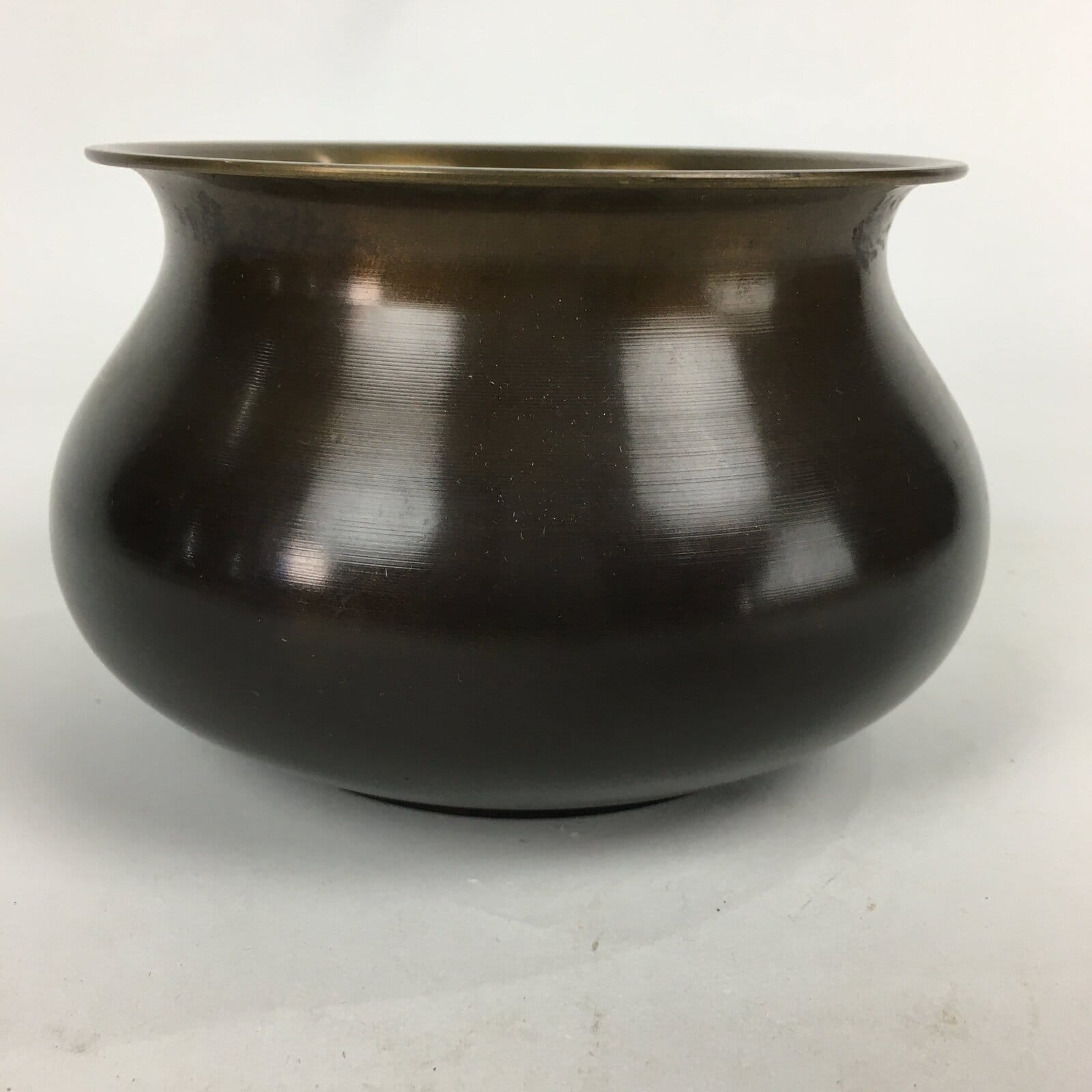 Japanese Metal Wastewater Receptacle Tea Ceremony Basin Bowl Vtg Kensui TG160