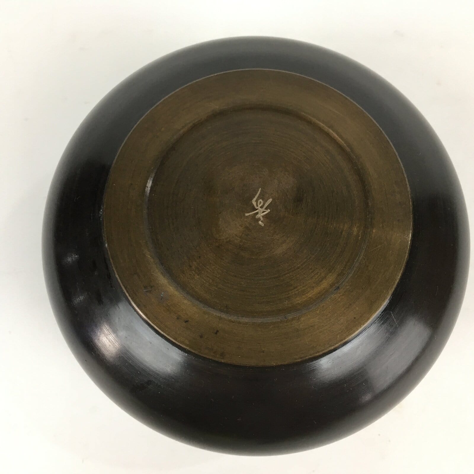 Japanese Metal Wastewater Receptacle Tea Ceremony Basin Bowl Vtg Kensui TG160