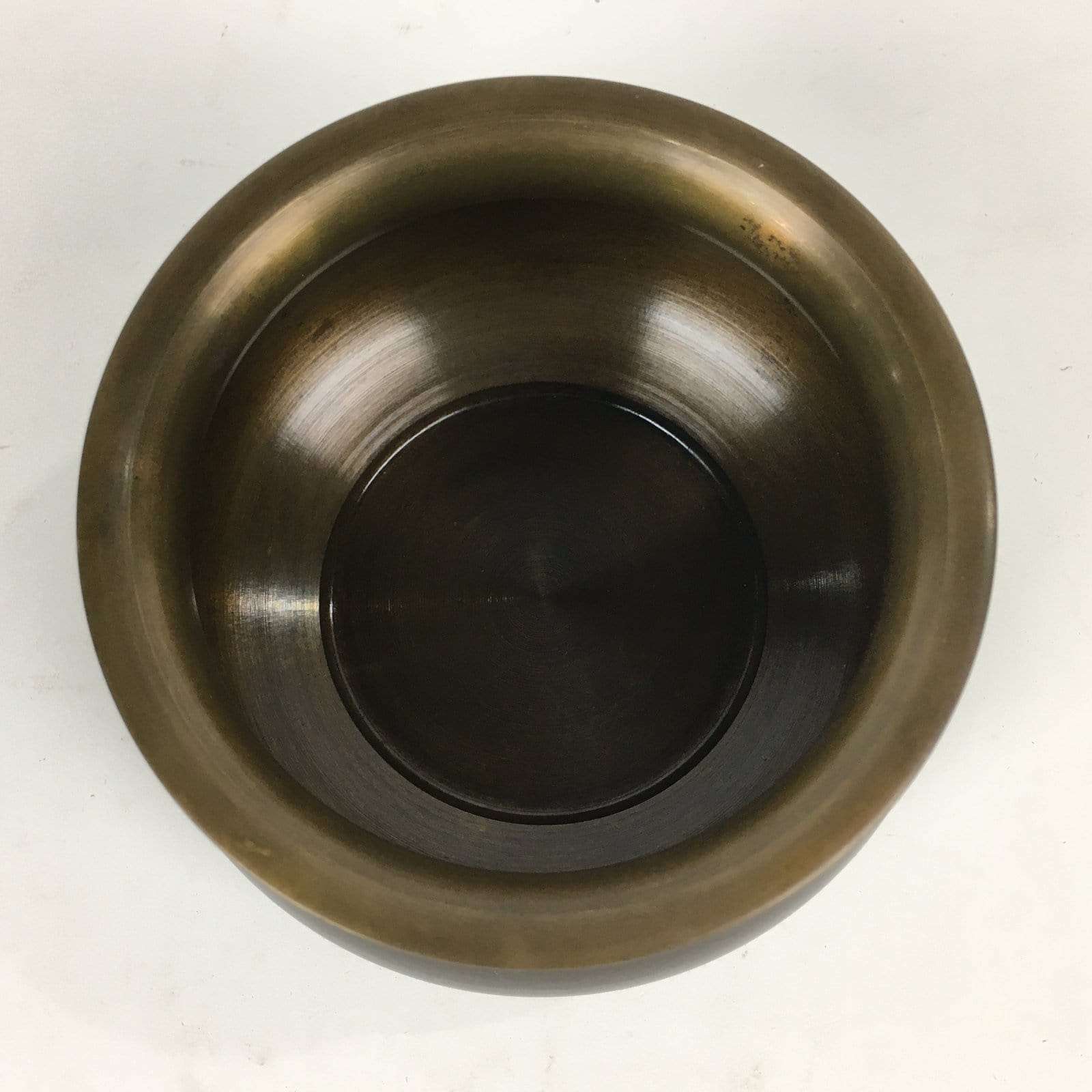 Japanese Metal Wastewater Receptacle Tea Ceremony Basin Bowl Vtg Kensui TG160