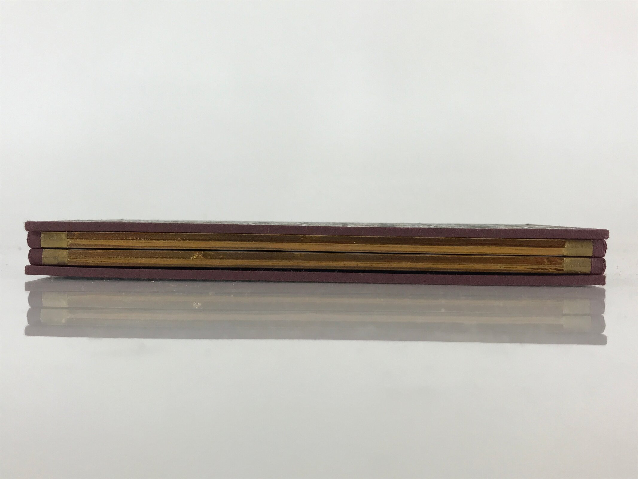 Japanese Miniature Furniture Hikone Byobu Vtg Gold Folding Screen Panel PX633