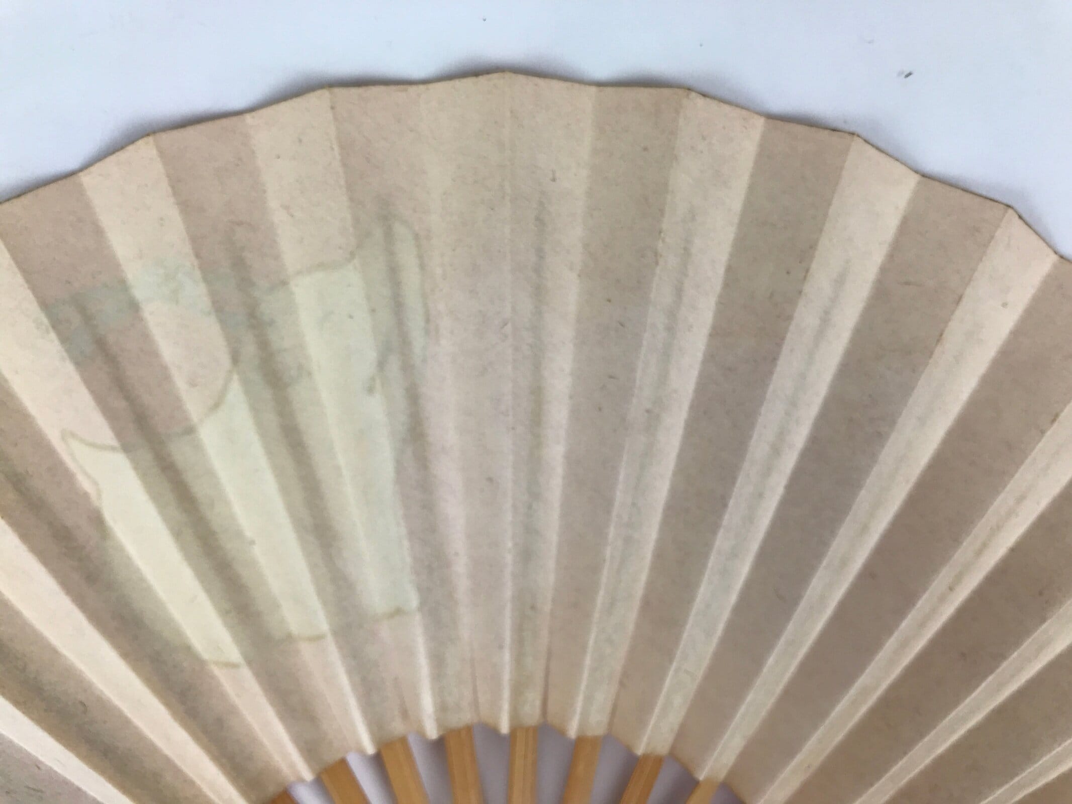 Japanese Miniature Paper Folding Fan Sensu Bamboo Frame Boar Inoshishi Red 4D968