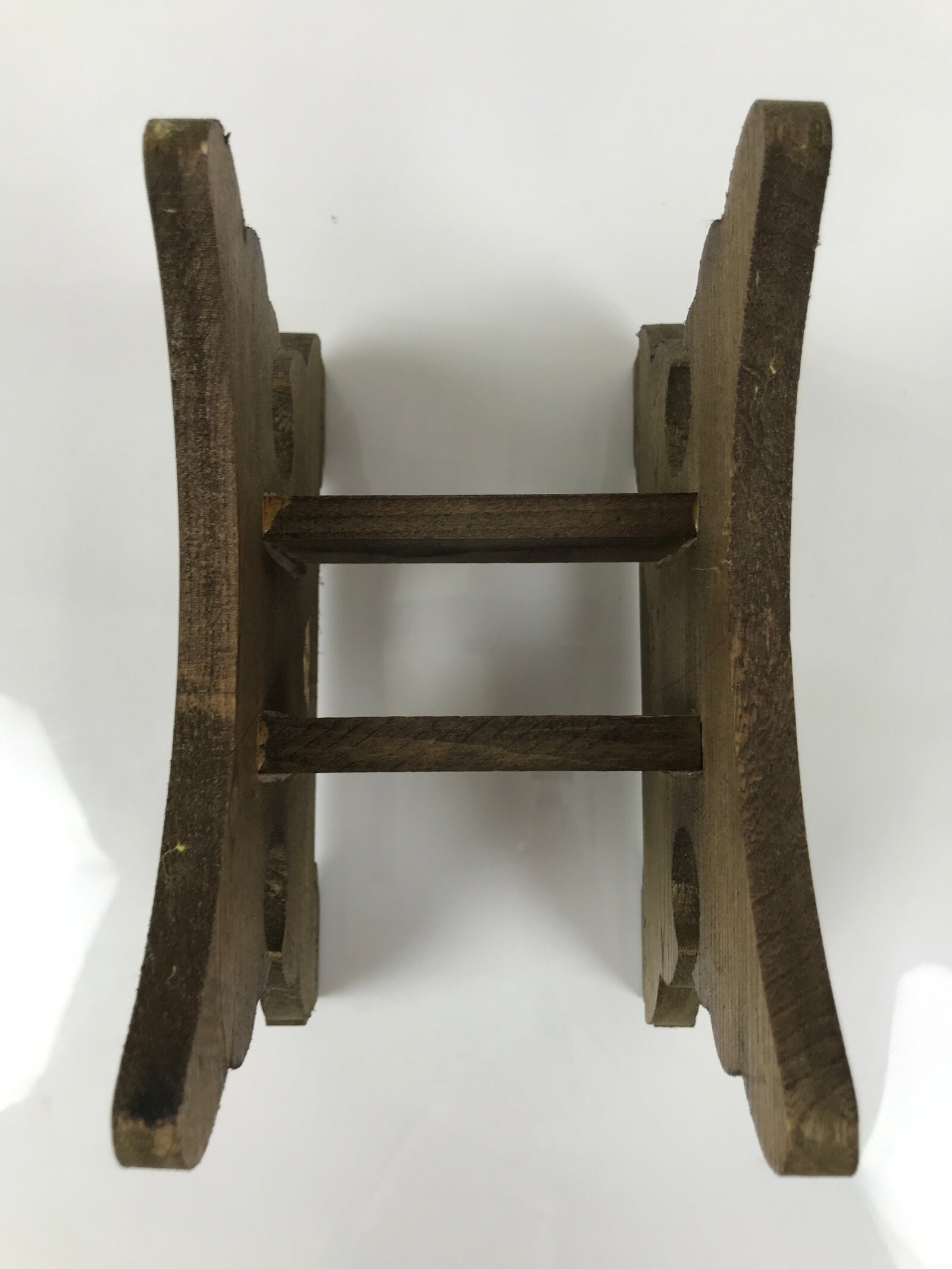 Japanese Miniature Taiko Drum Display Vtg Boys Day Stand Brown Gold Purple ID645