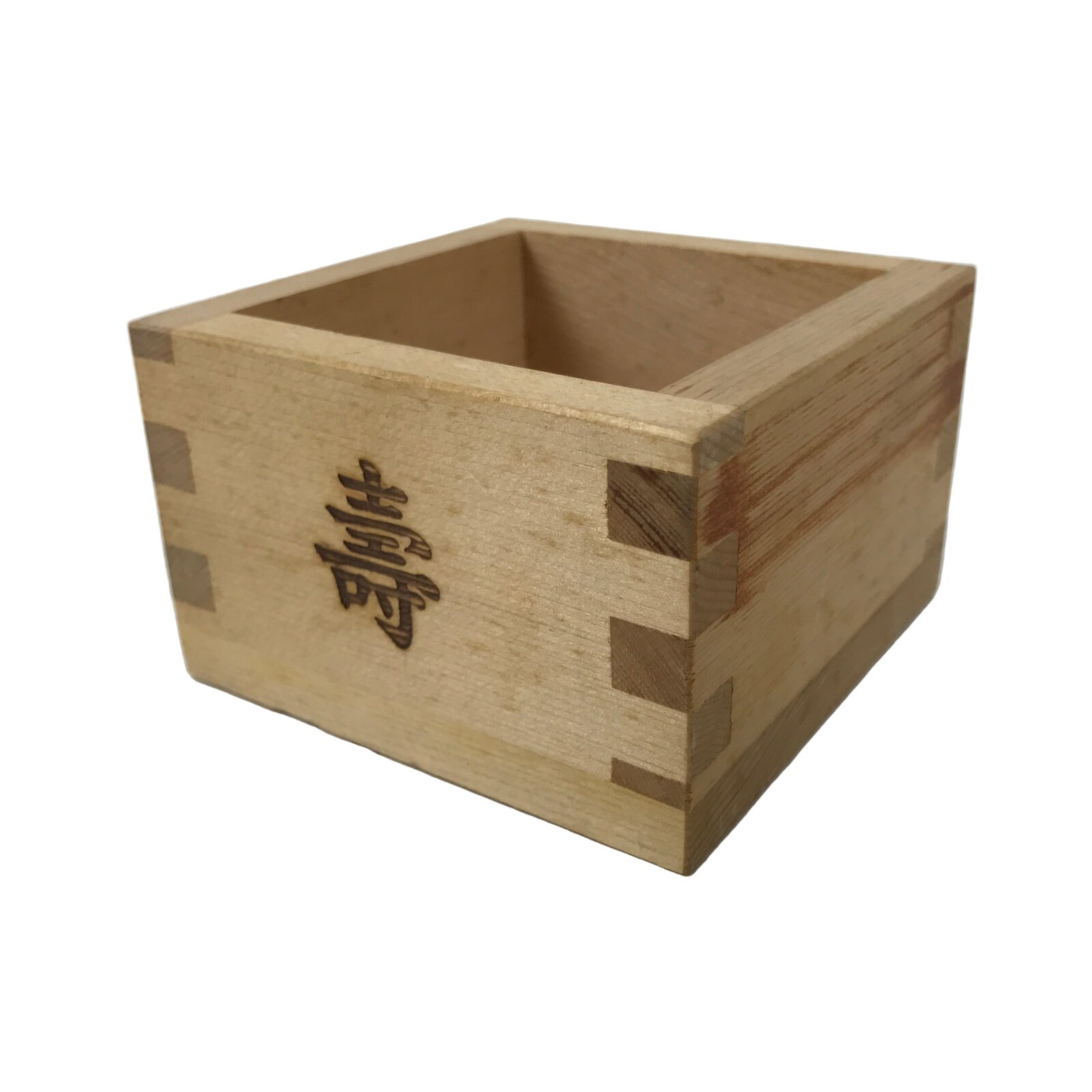 Japanese Miniature Wooden Measuring Cup Masu Decoration Kanji Congaturation L542
