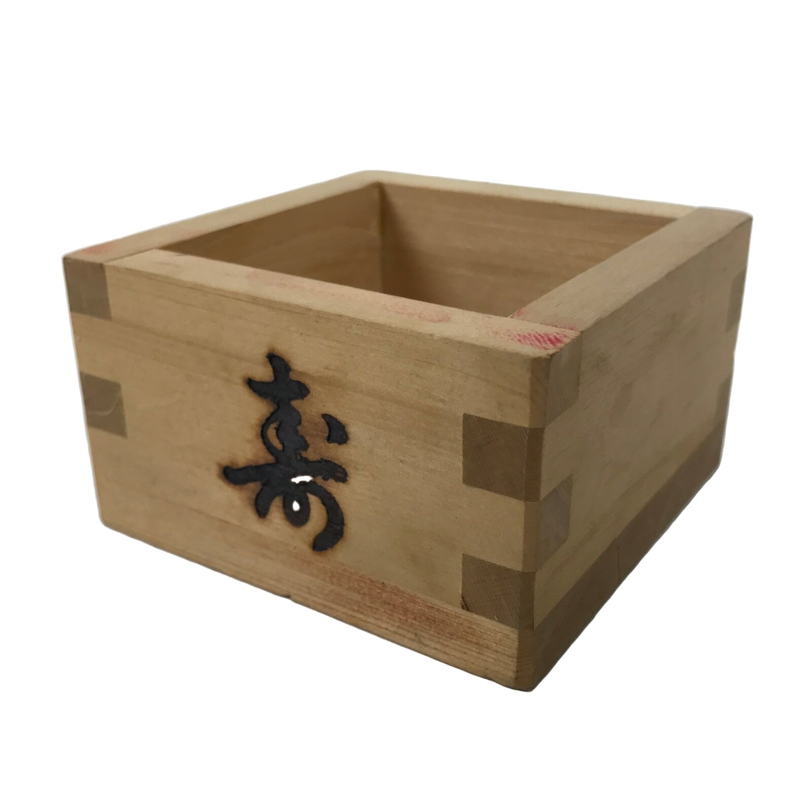 Japanese Miniature Wooden Measuring Cup Masu Decoration Kanji Congaturation L543