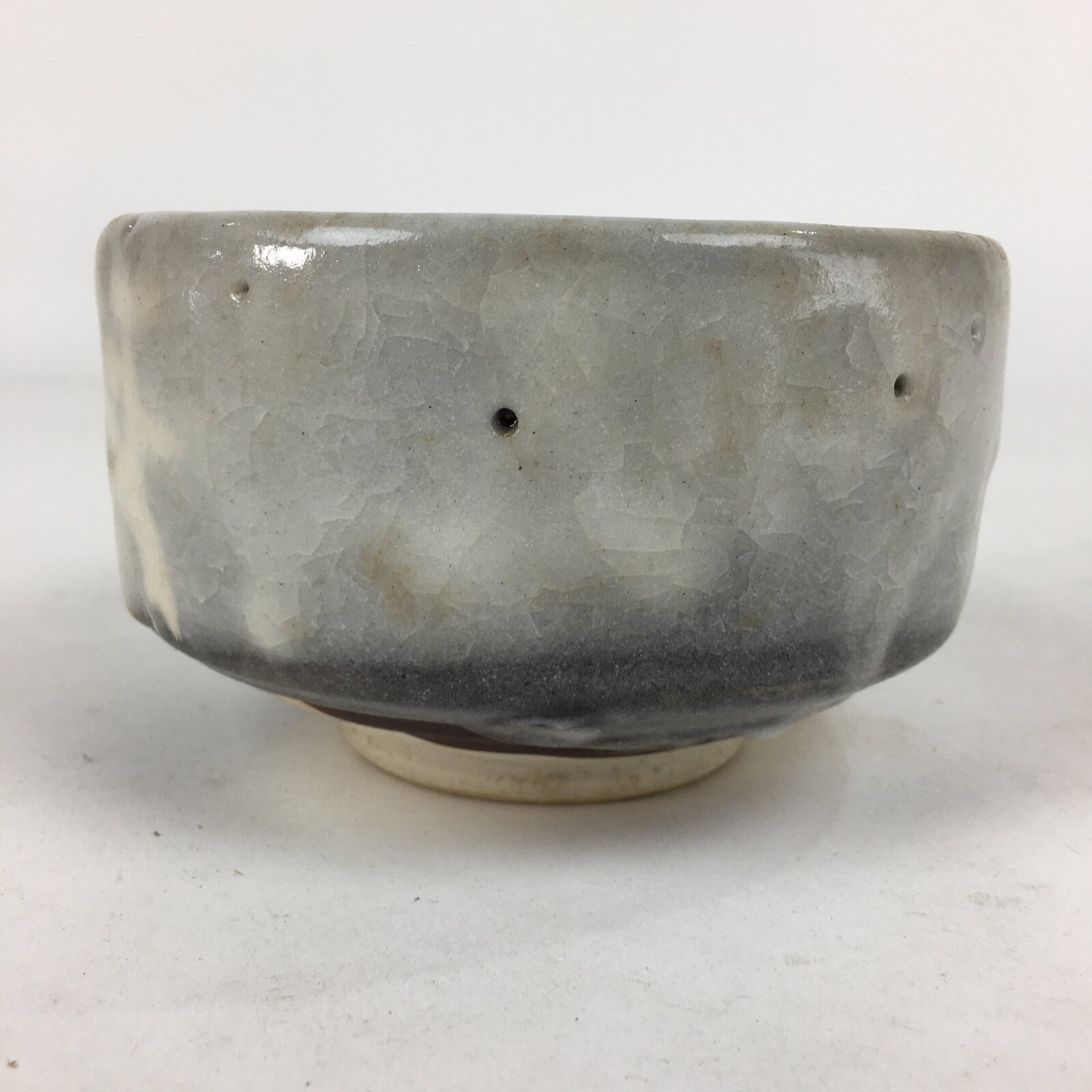 Japanese Mino Ware Ceramic Green Tea Bowl Vtg Chawan Boxed Pottery PX601