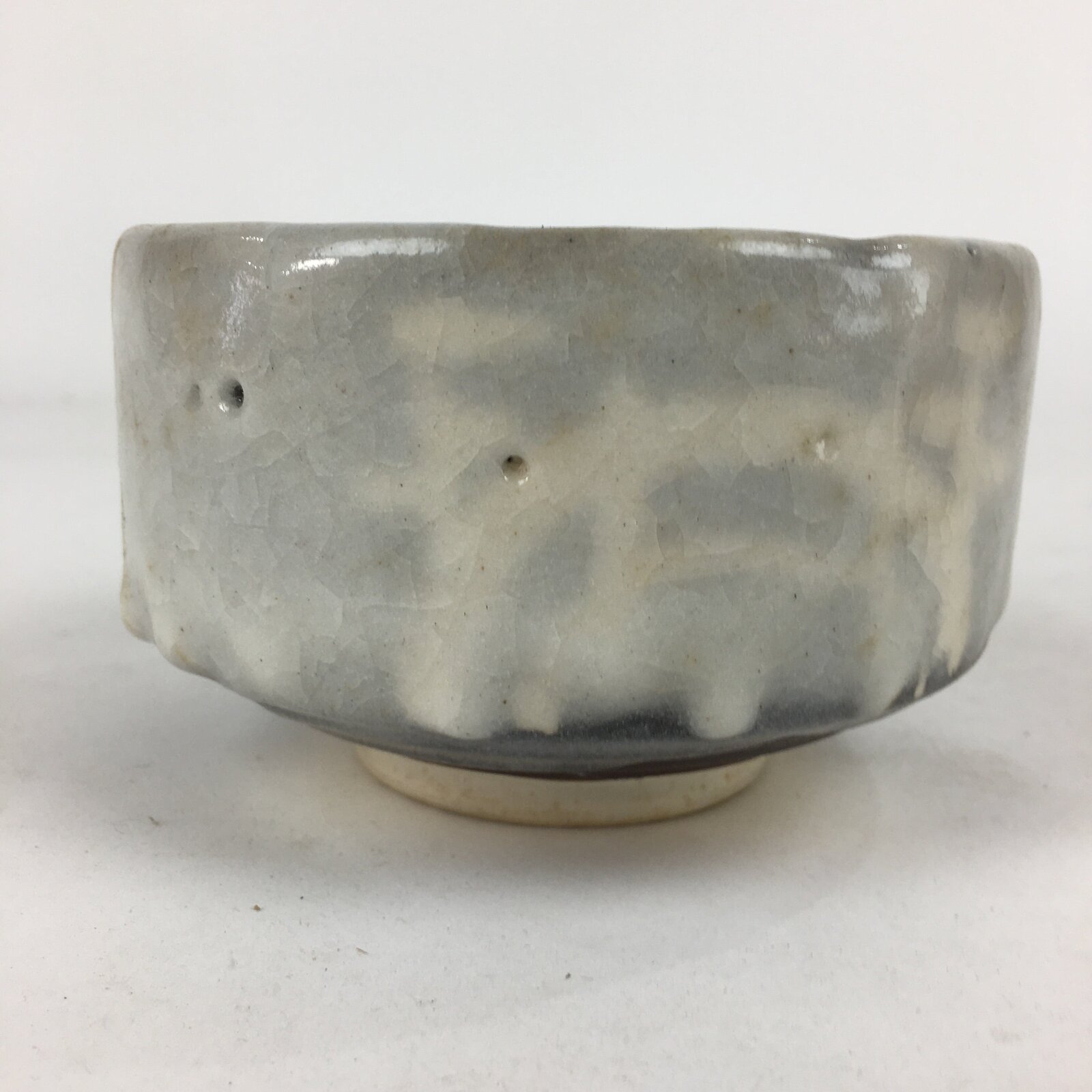 Japanese Mino Ware Ceramic Green Tea Bowl Vtg Chawan Boxed Pottery PX601