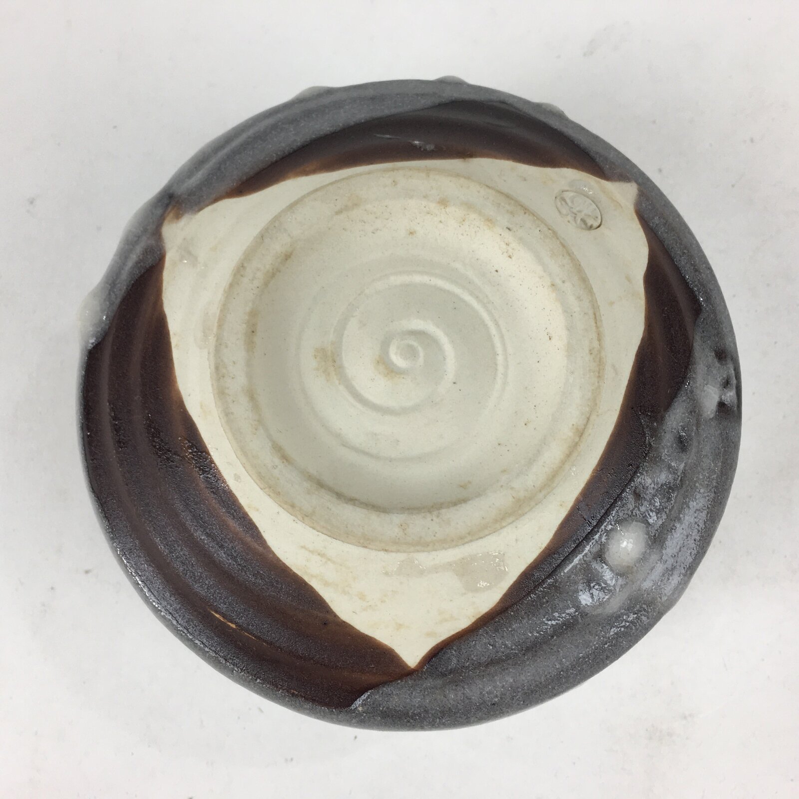 Japanese Mino Ware Ceramic Green Tea Bowl Vtg Chawan Boxed Pottery PX601