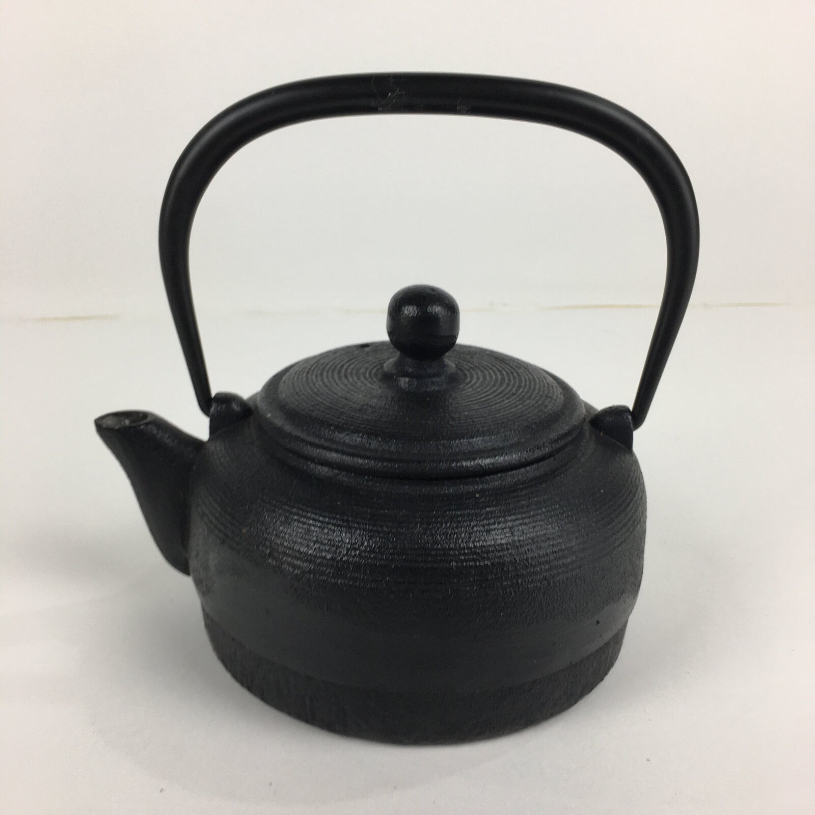 Japanese Nanbu Tekki Cast Iron Teapot Vtg Kyusu Tetsubin Kettle Black 450ml T81