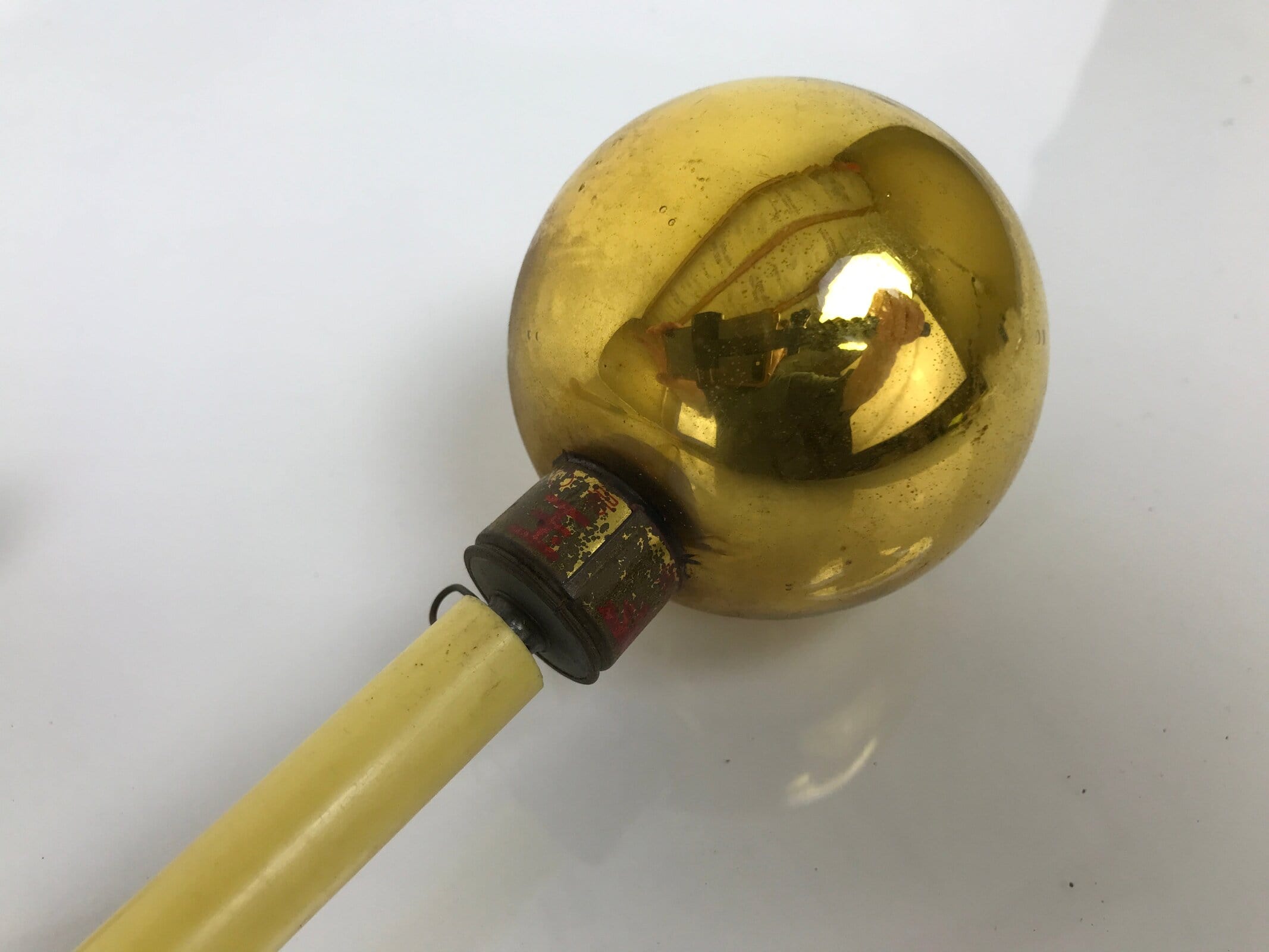 Japanese National Flag w/Pole Vtg Hinomaru Red White Fabric Storage Case JK934