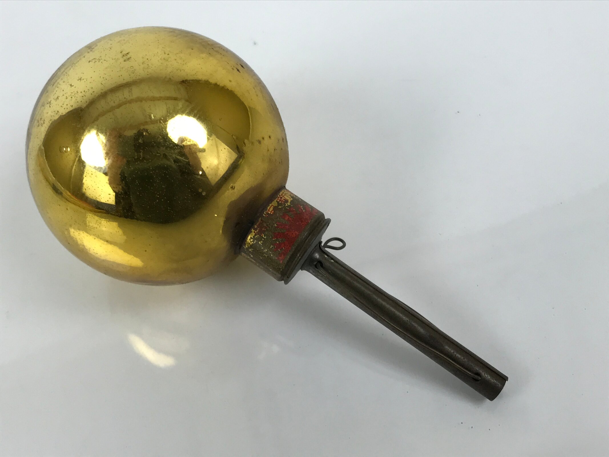 Japanese National Flag w/Pole Vtg Hinomaru Red White Fabric Storage Case JK934