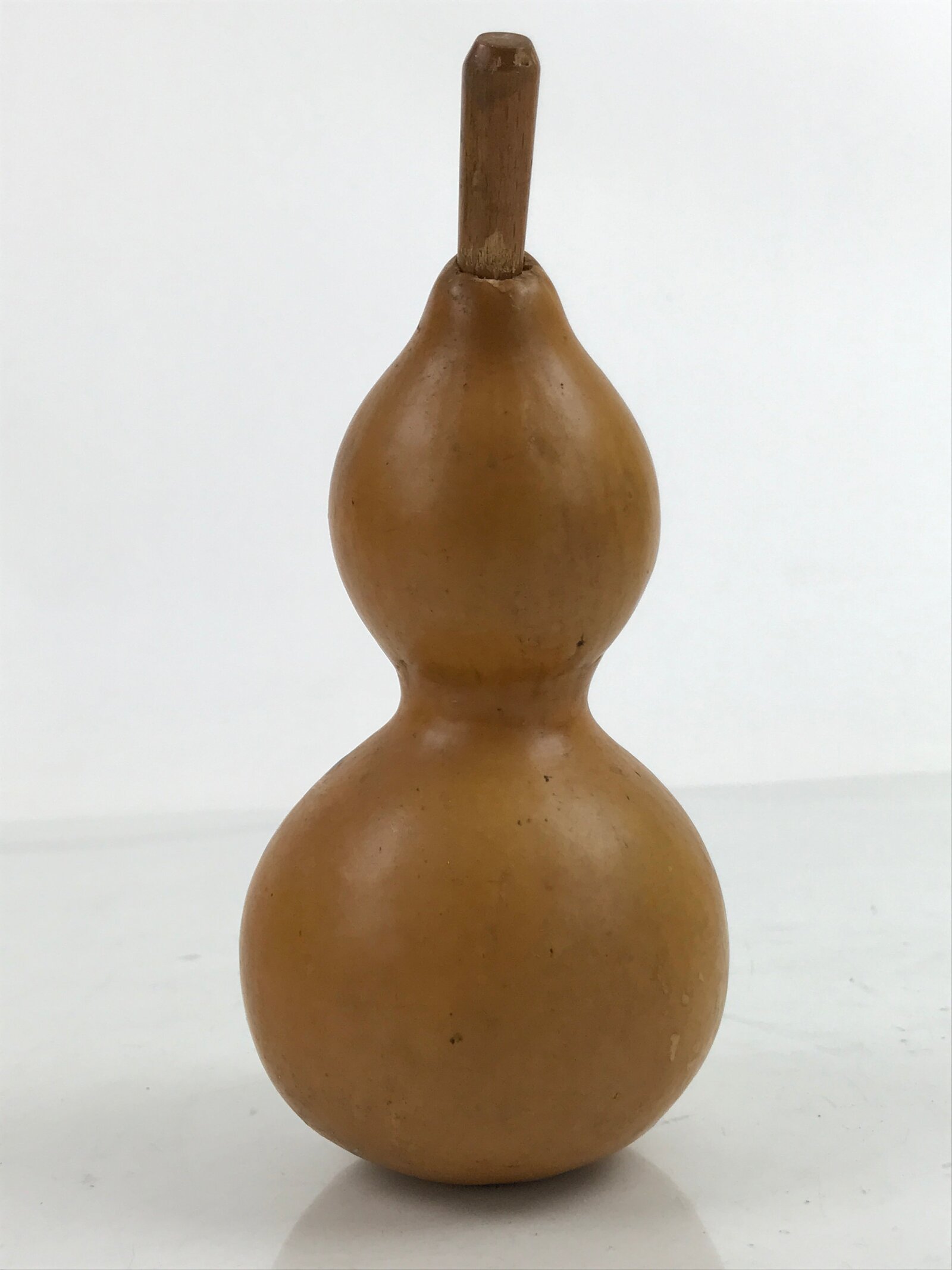Japanese Natural Hyotan Gourd Kanji Vtg Sake Bottle Lucky Charm Calabash G272