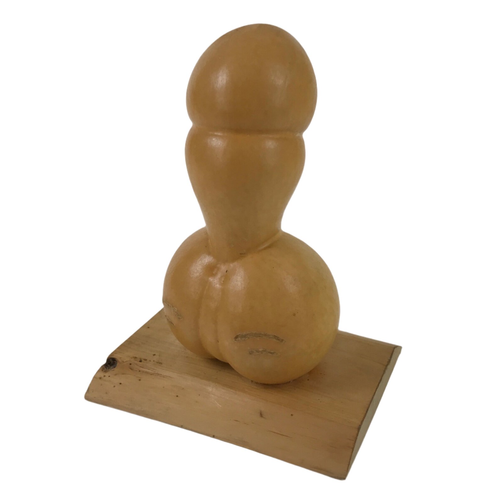 Japanese Natural Hyotan Gourd Phallic Statue Vtg Hounen Matsuri Folk Craft ST21