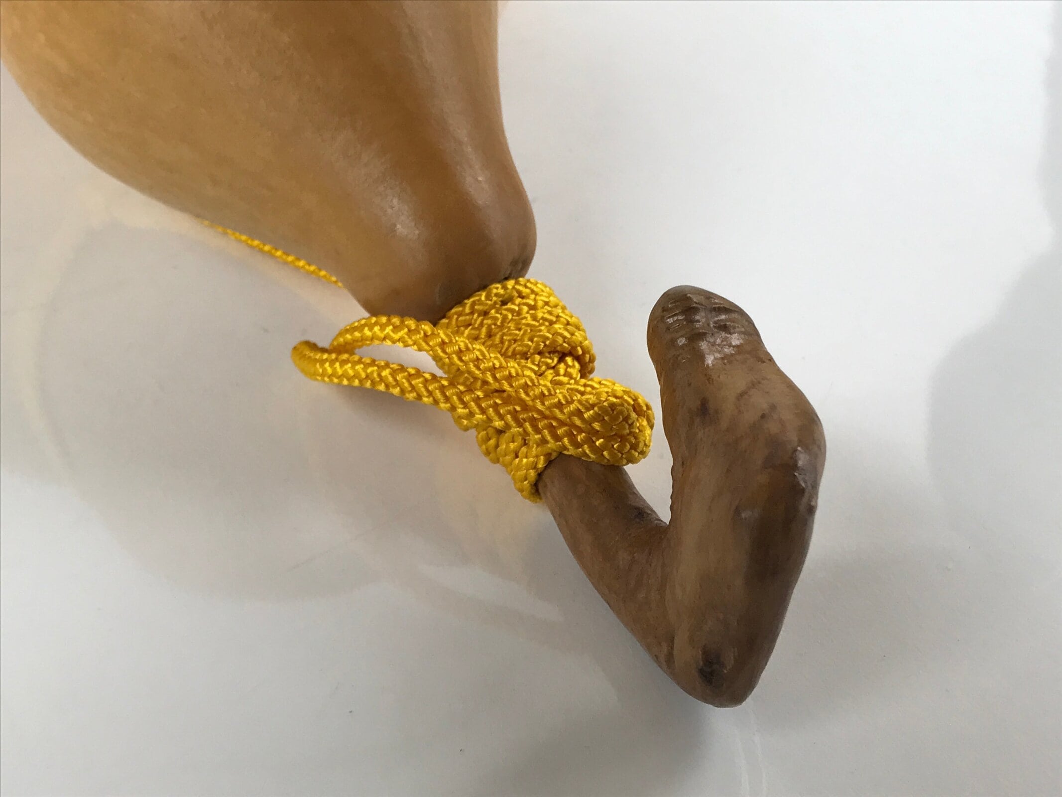 Japanese Natural Hyotan Gourd Vtg Sake Bottle Jurojin Seven Lucky Gods Lid G264